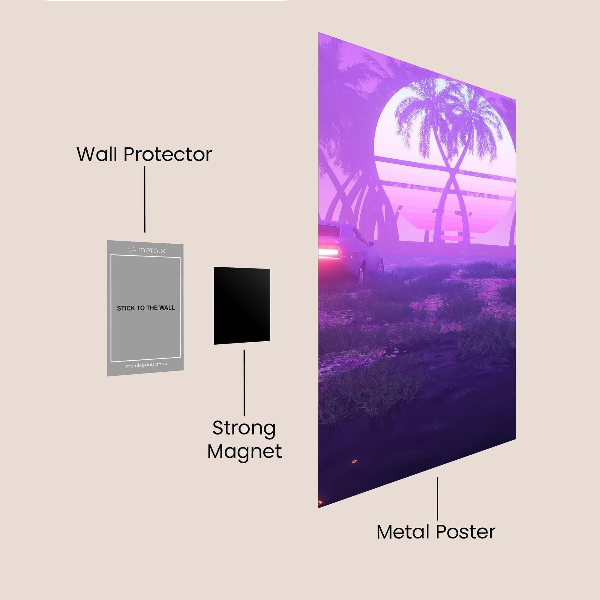Sunset Serenity Safe Wall Magnetic / M