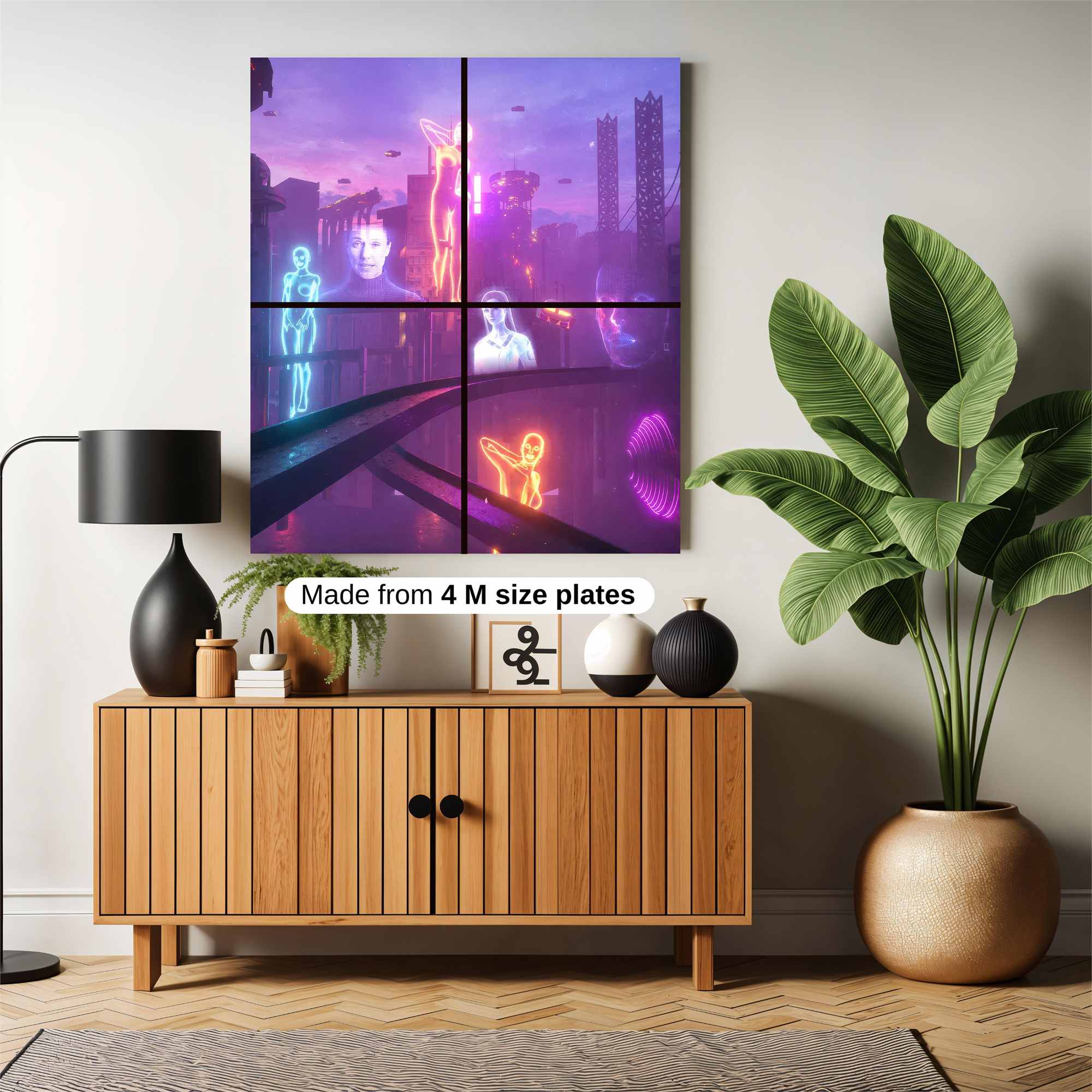 Neon Dreamscape Safe Wall Magnetic / M