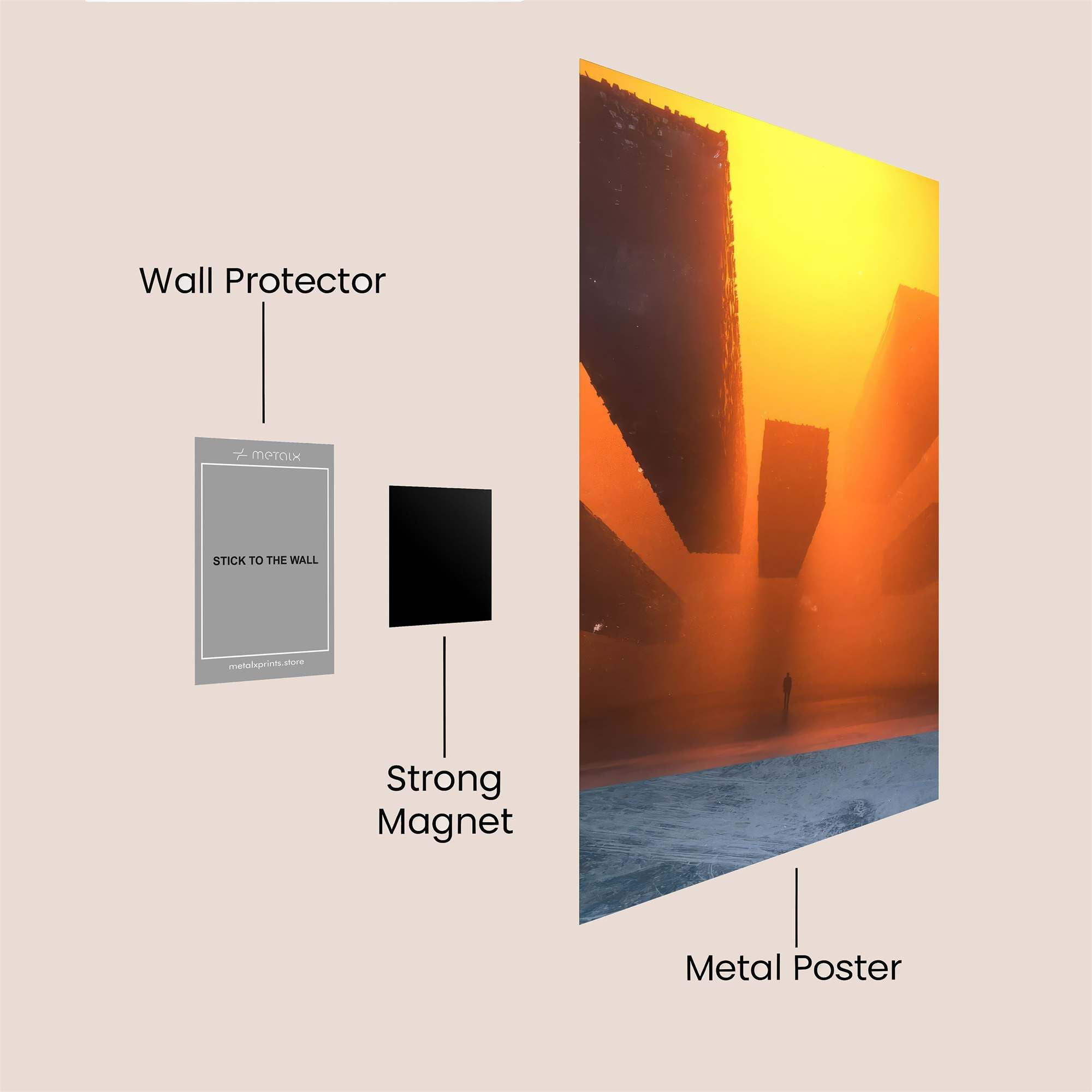 Monoliths Emerge Safe Wall Magnetic / M