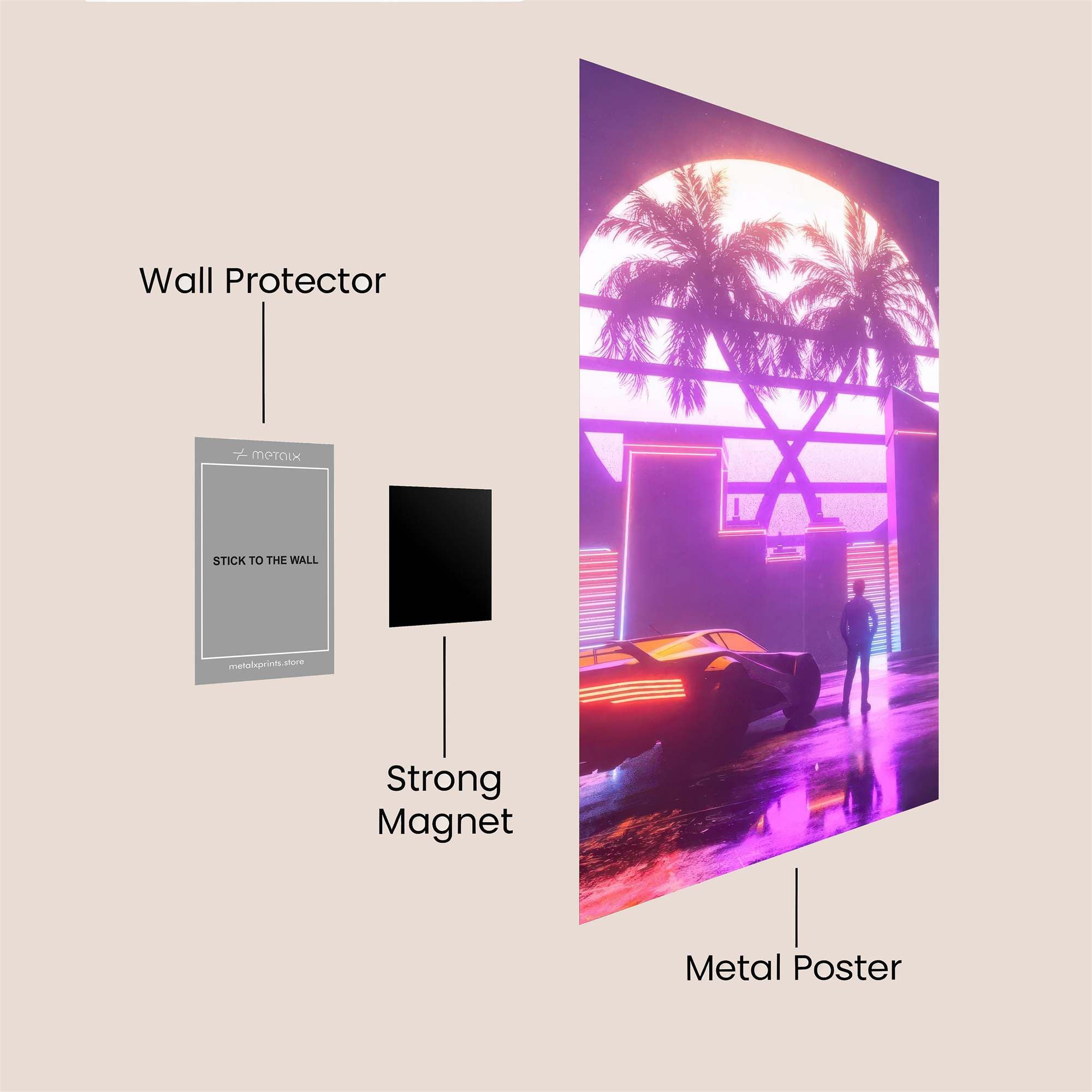 Neon Paradise Safe Wall Magnetic / M