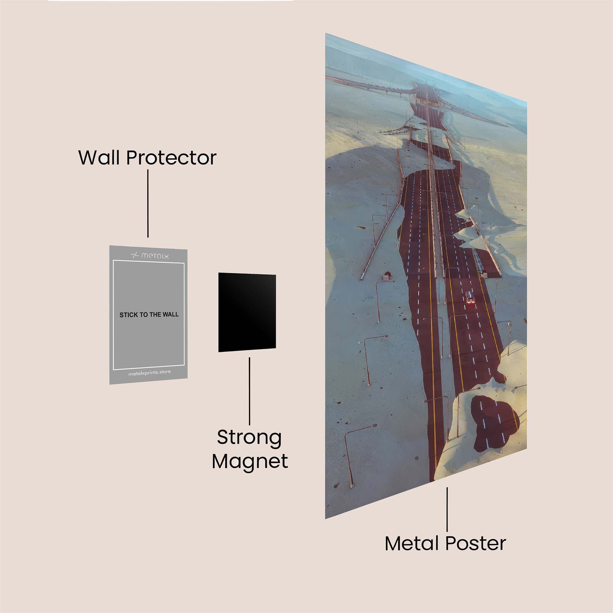 Highway Dreamscape Safe Wall Magnetic / M