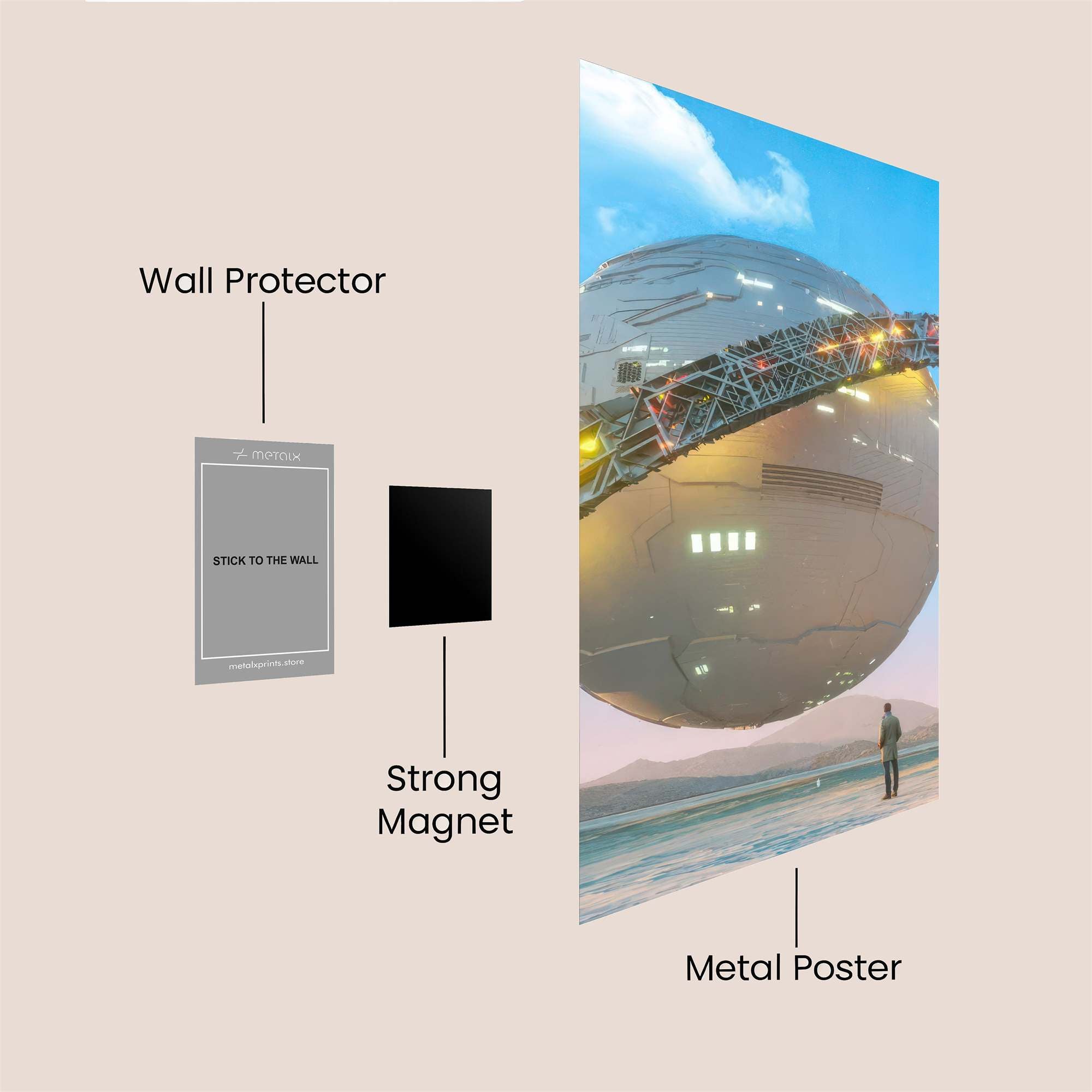 Birds Serenity Safe Wall Magnetic / M