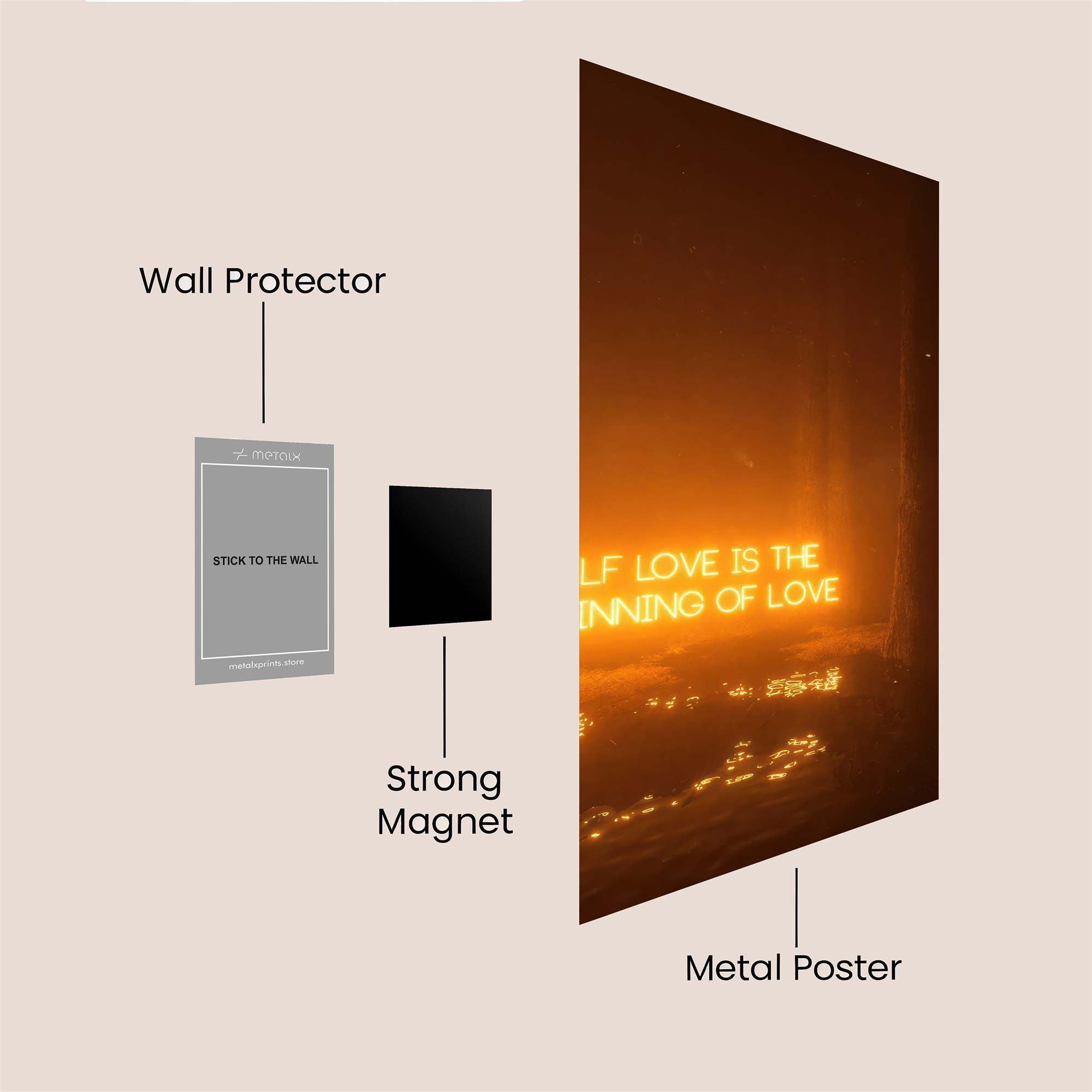 Love Glow Safe Wall Magnetic / M