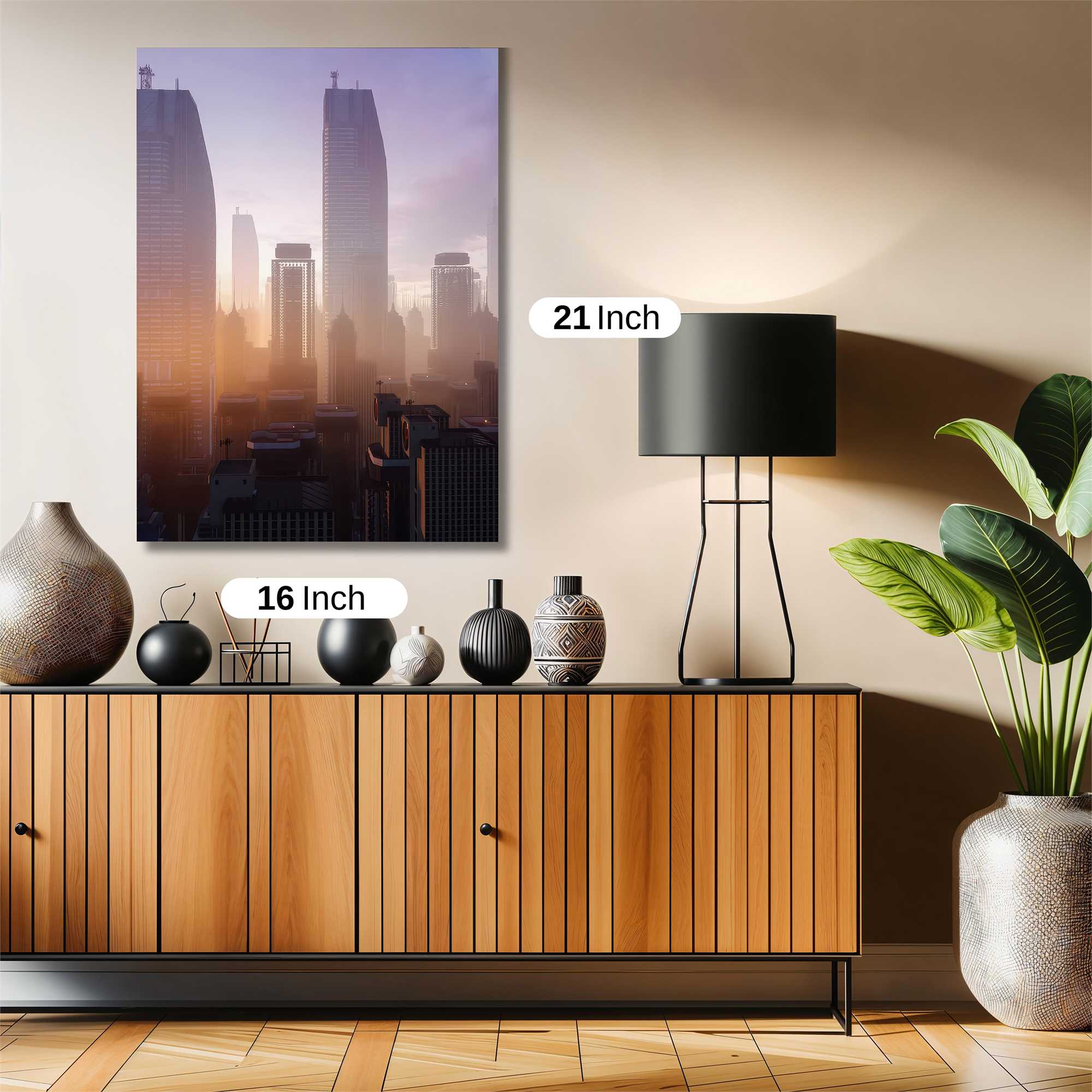 Cityscape Serenity Safe Wall Magnetic / M