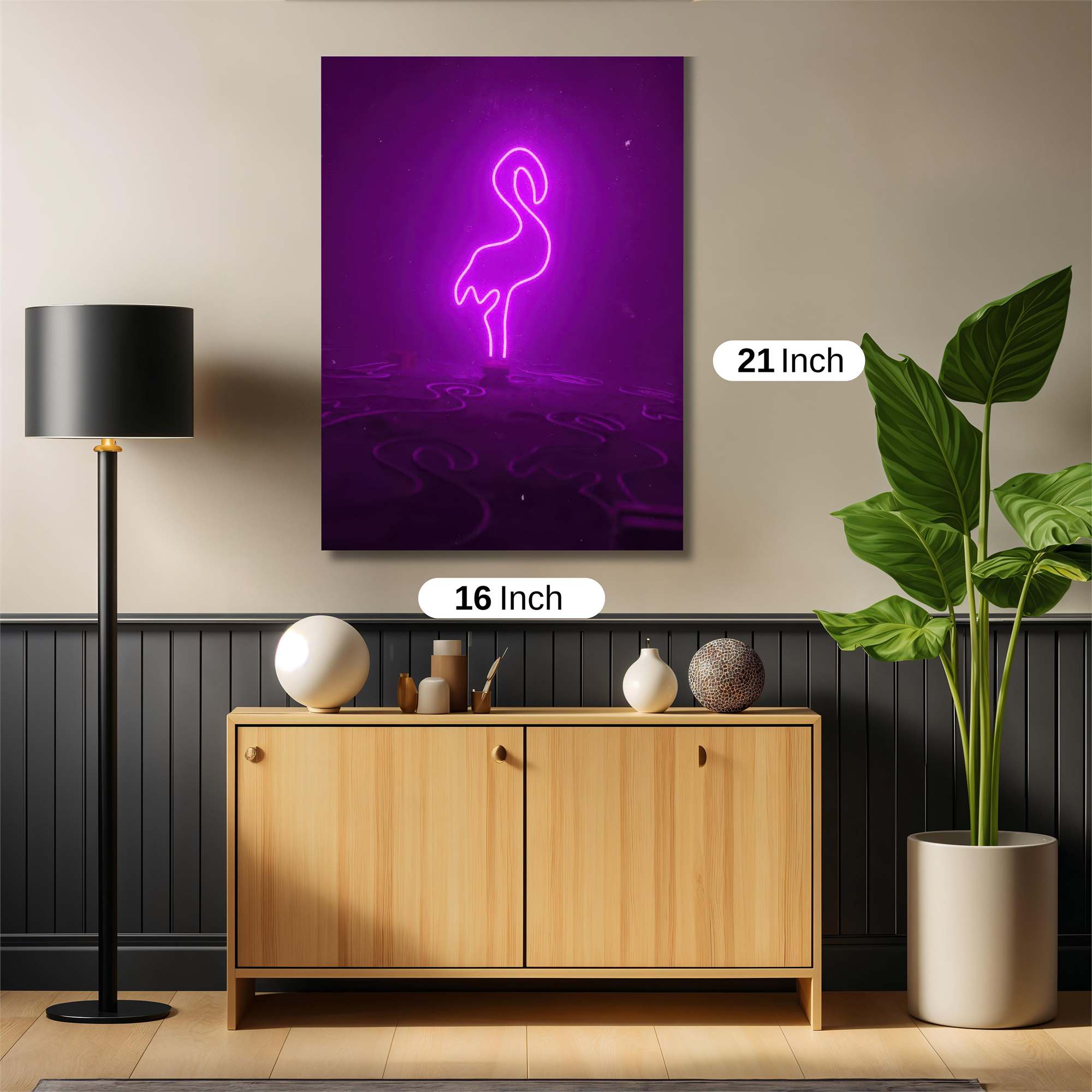 Flamingo Glow Safe Wall Magnetic / M