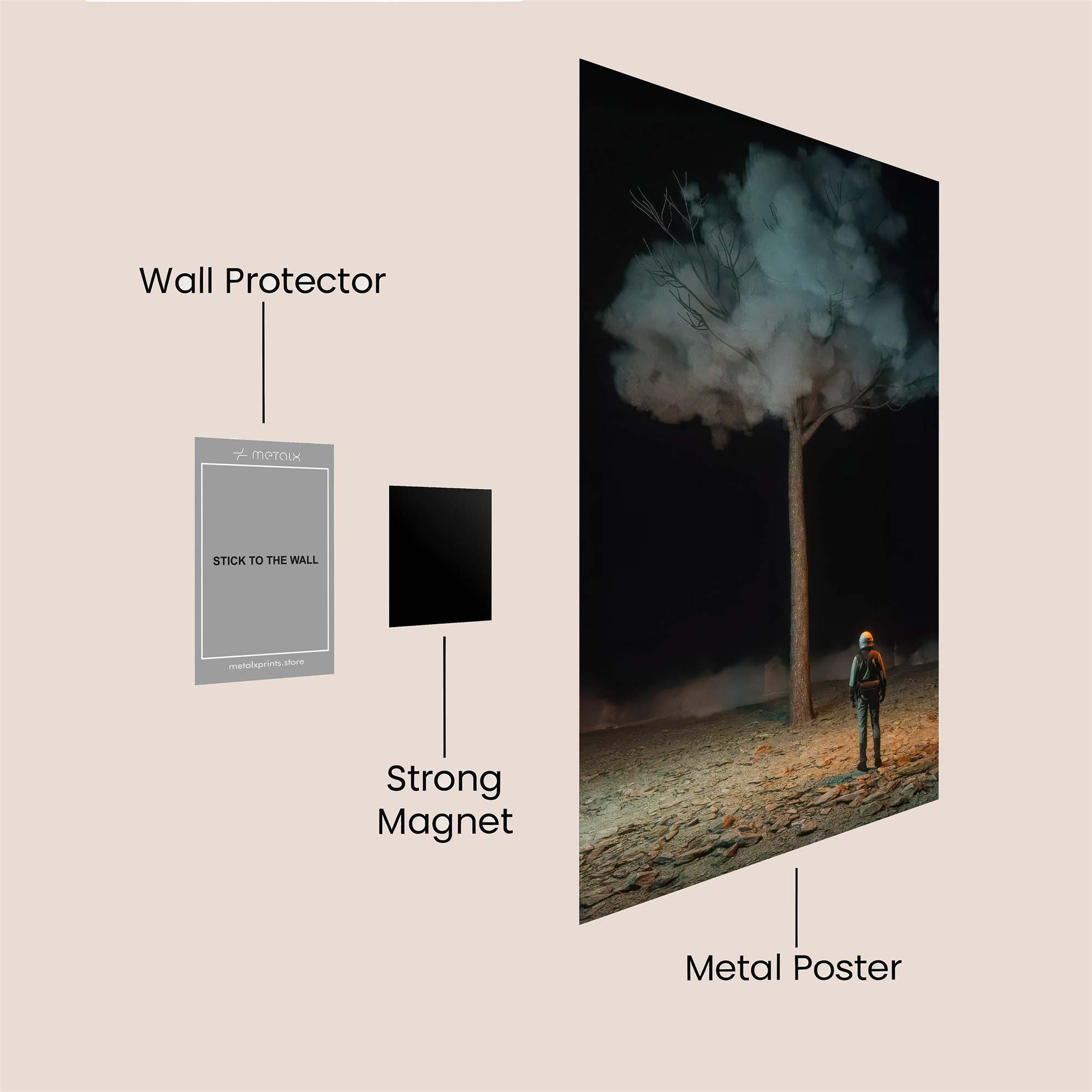 Astronaut Enigma Safe Wall Magnetic / M
