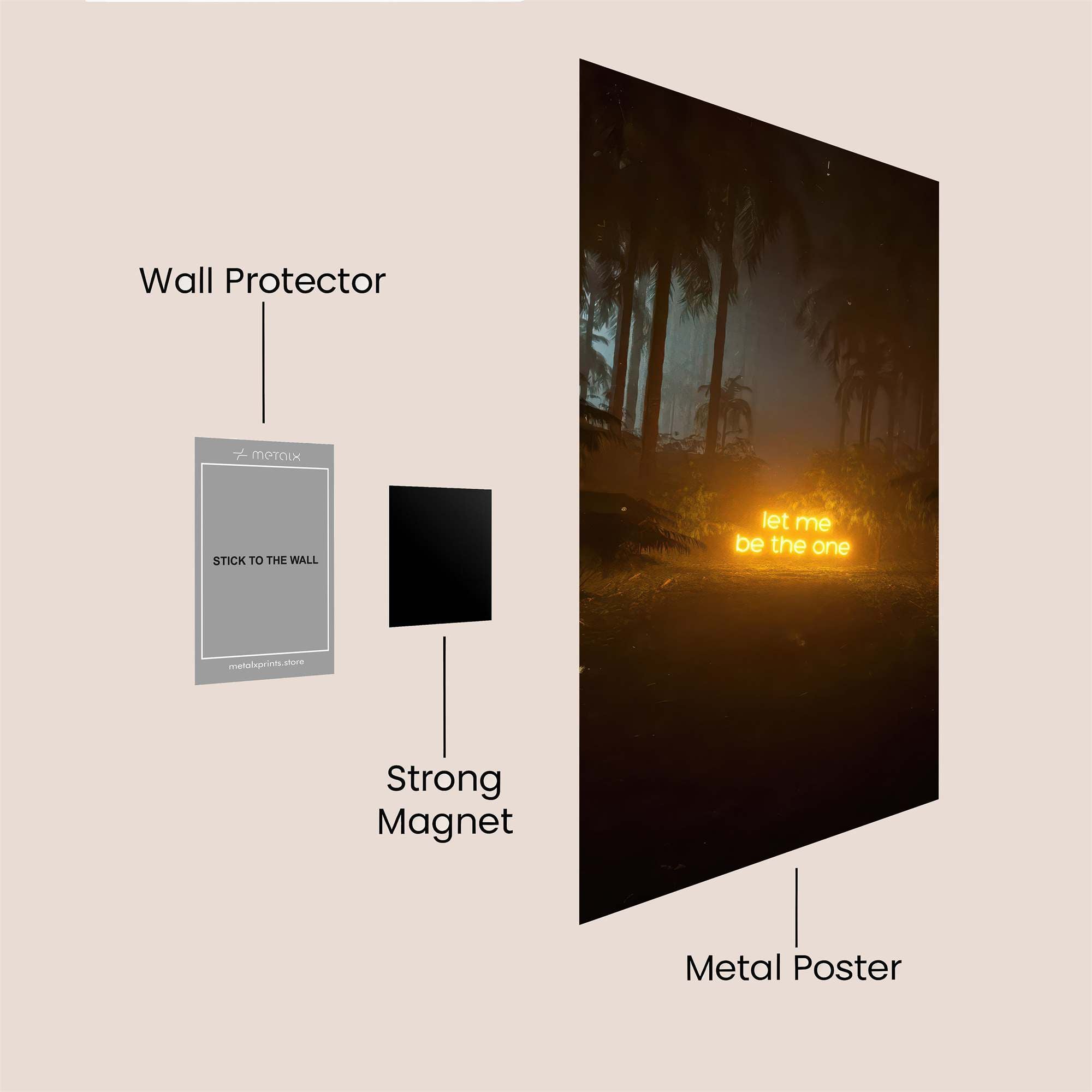 Neon Whisper Safe Wall Magnetic / M