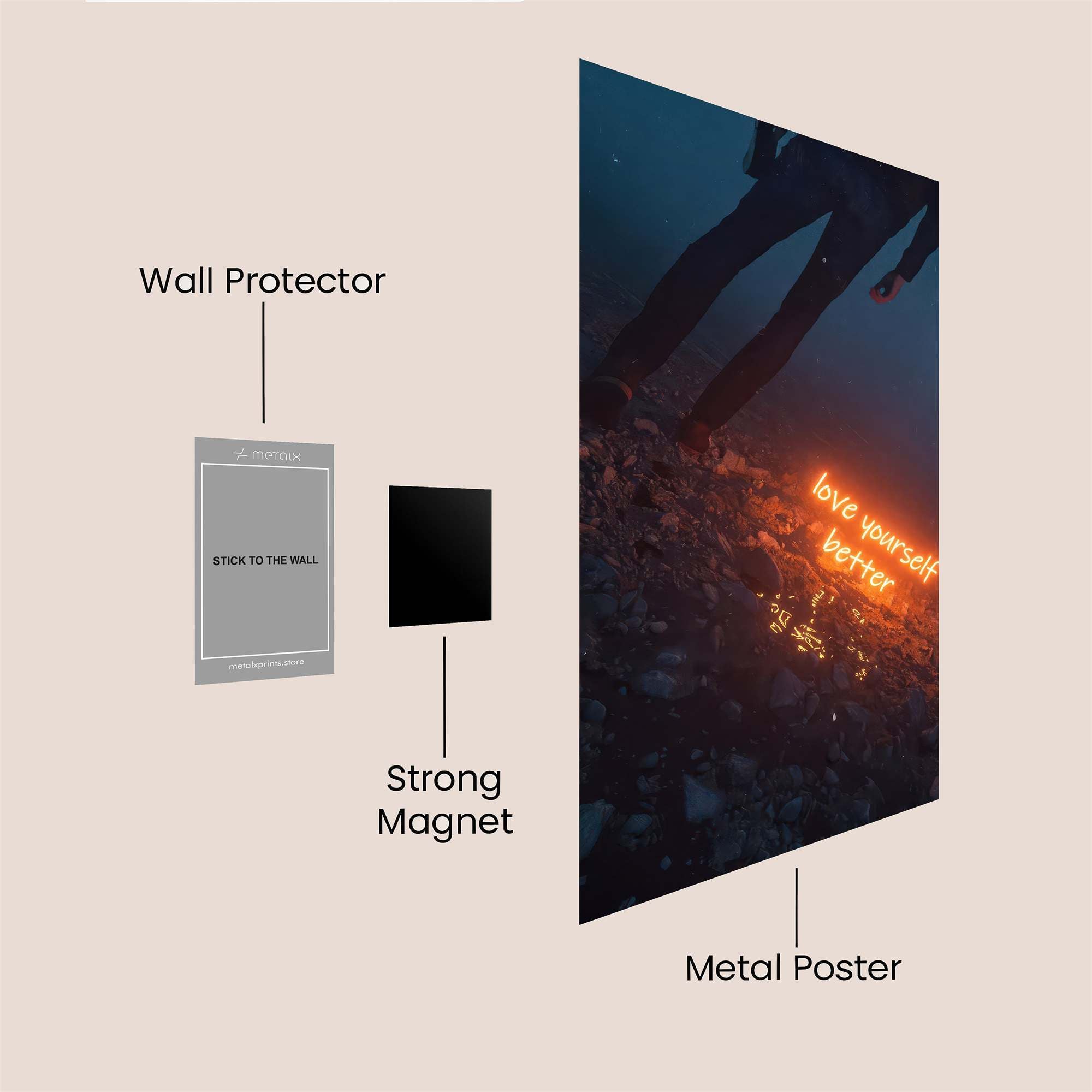 Self Glow Safe Wall Magnetic / M