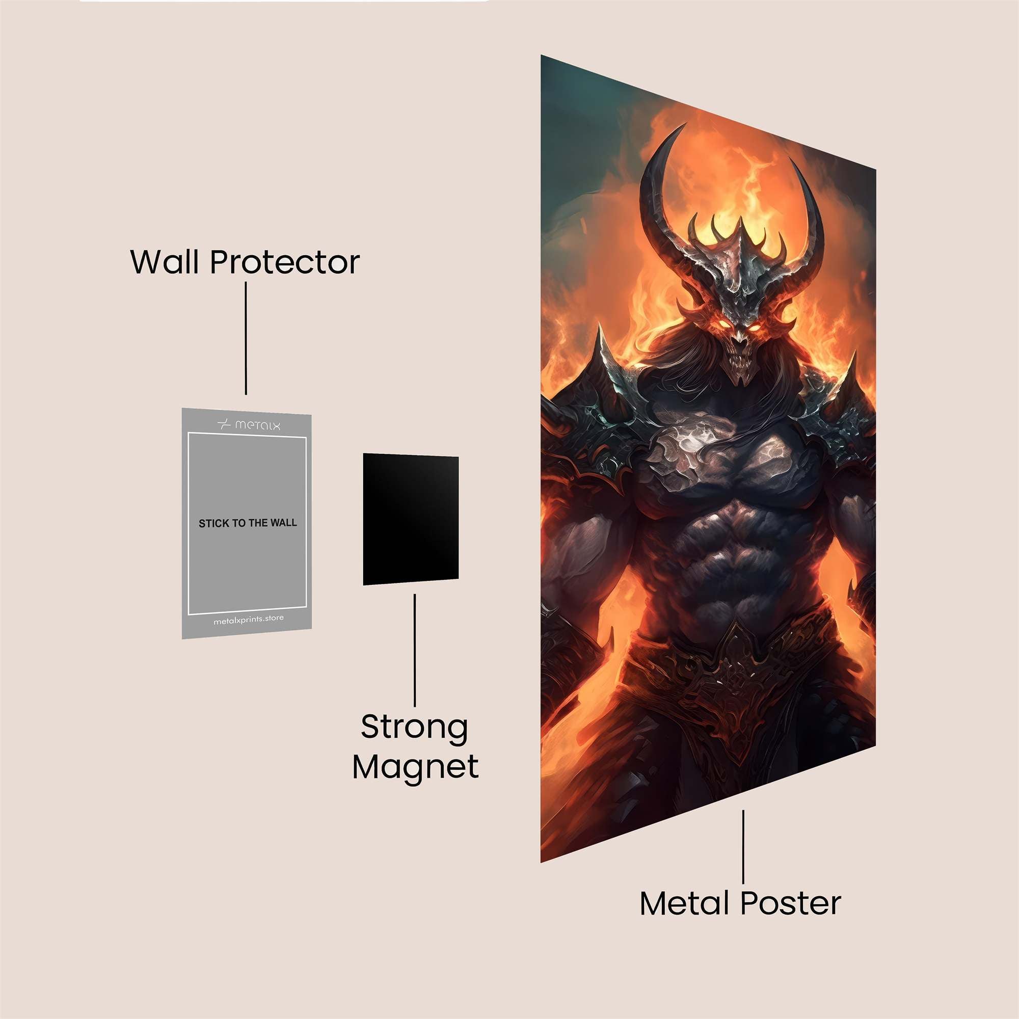 Demon Wrath Safe Wall Magnetic / M