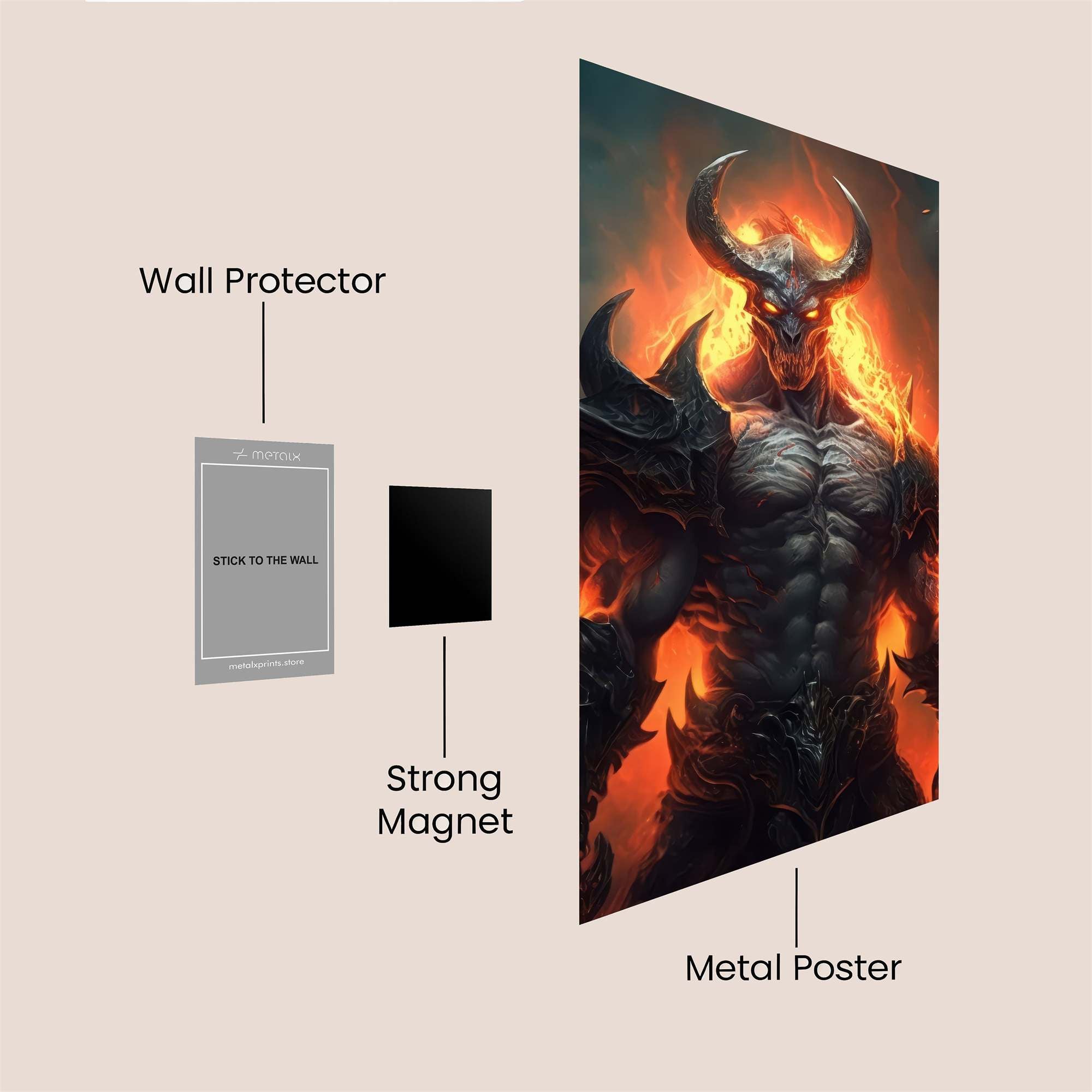 Demon Rage Safe Wall Magnetic / M