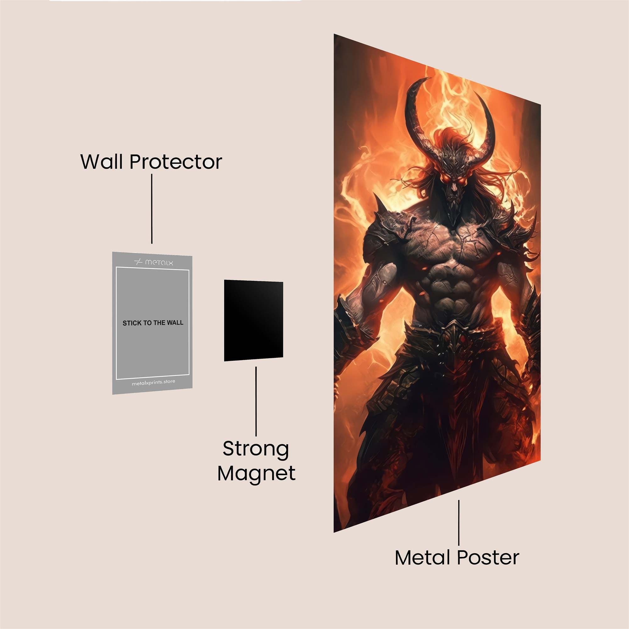 Demon Blaze Safe Wall Magnetic / M