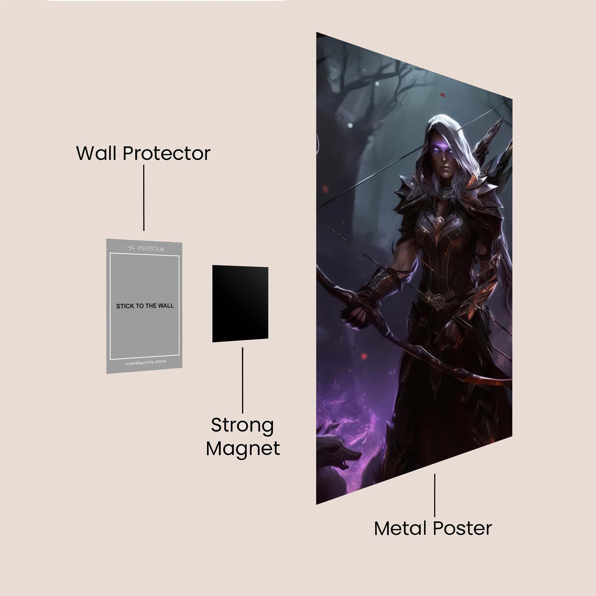 Moonlit Huntress Safe Wall Magnetic / M