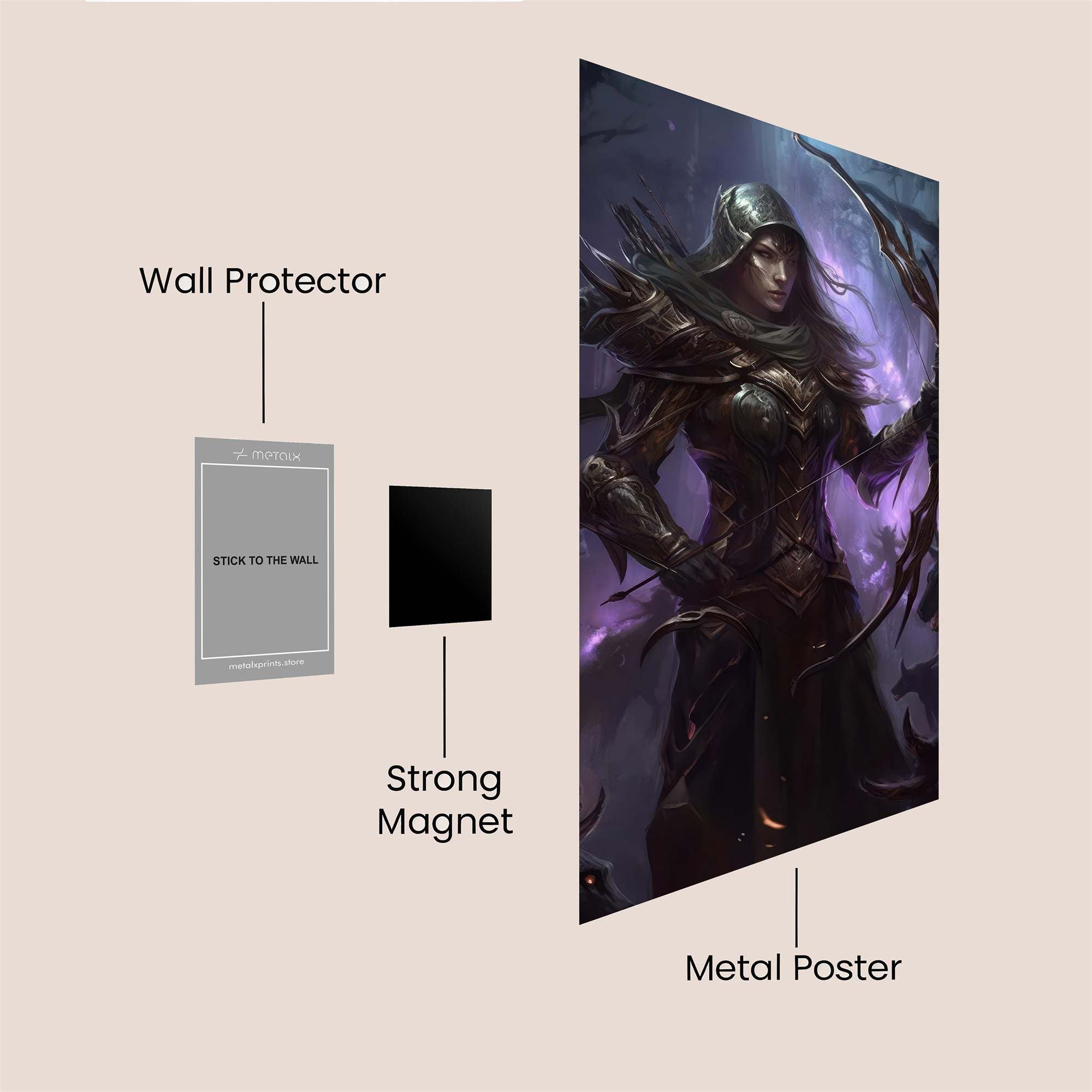 Huntress Gloom Safe Wall Magnetic / M