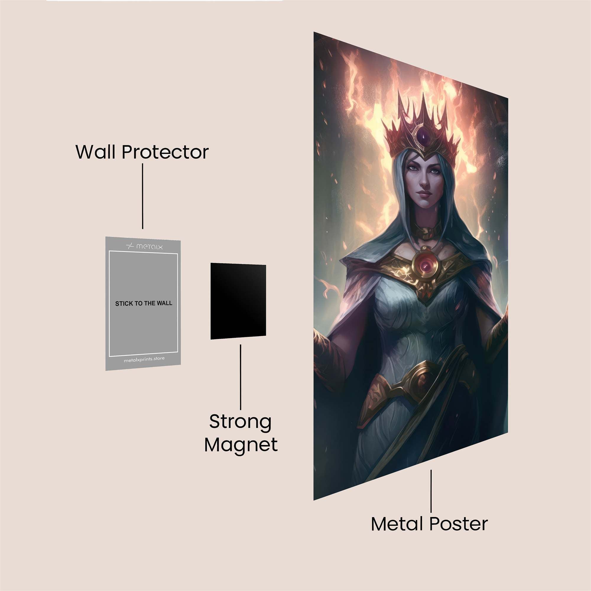 Queen Ignite Safe Wall Magnetic / M