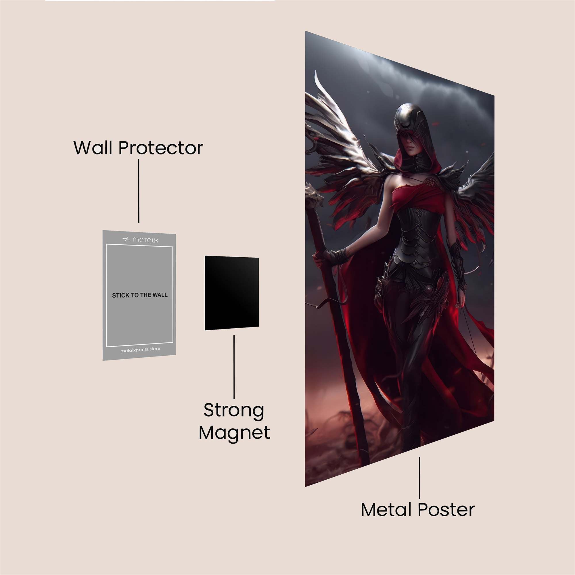 Deathly Elegance Safe Wall Magnetic / M