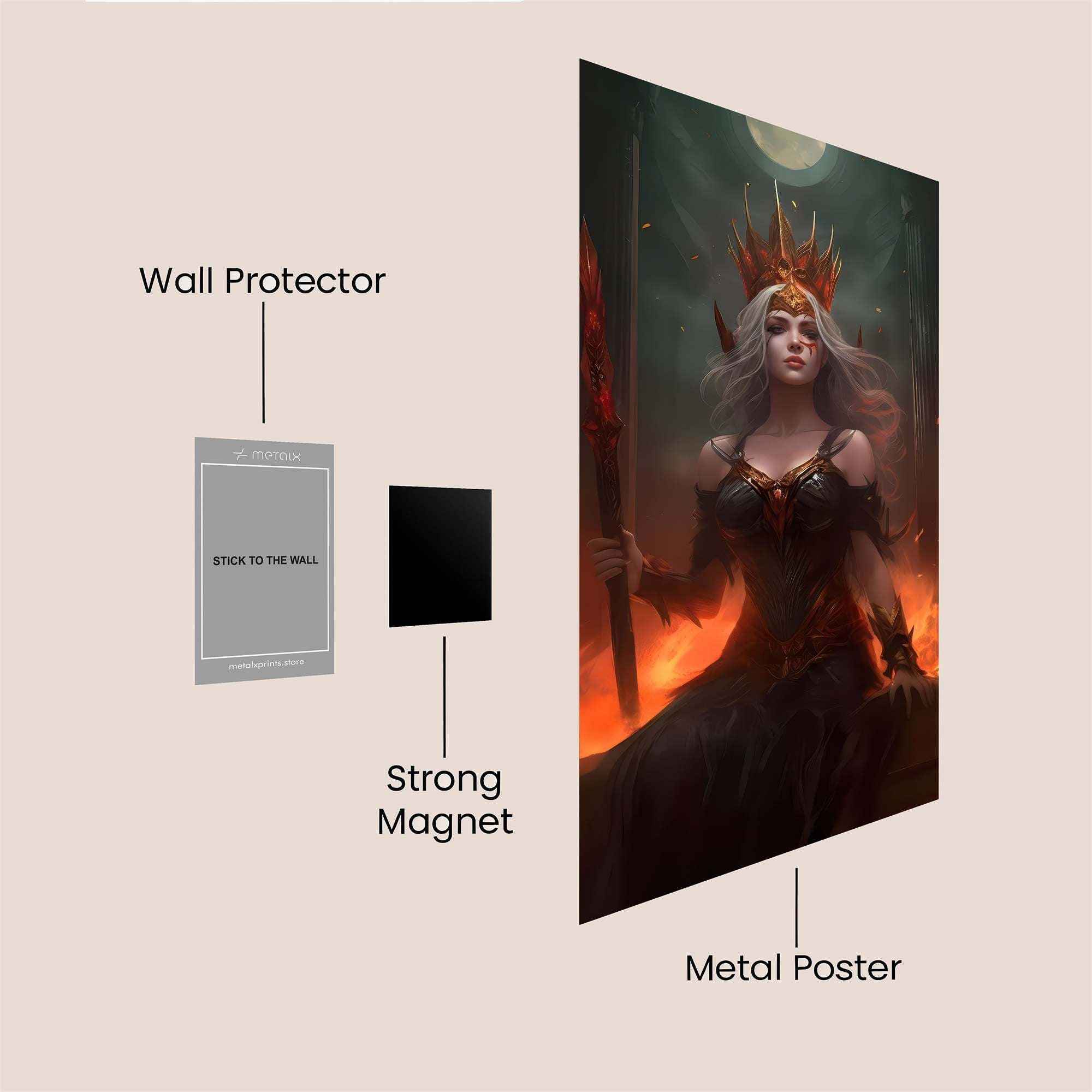 Queen Infernal Safe Wall Magnetic / M