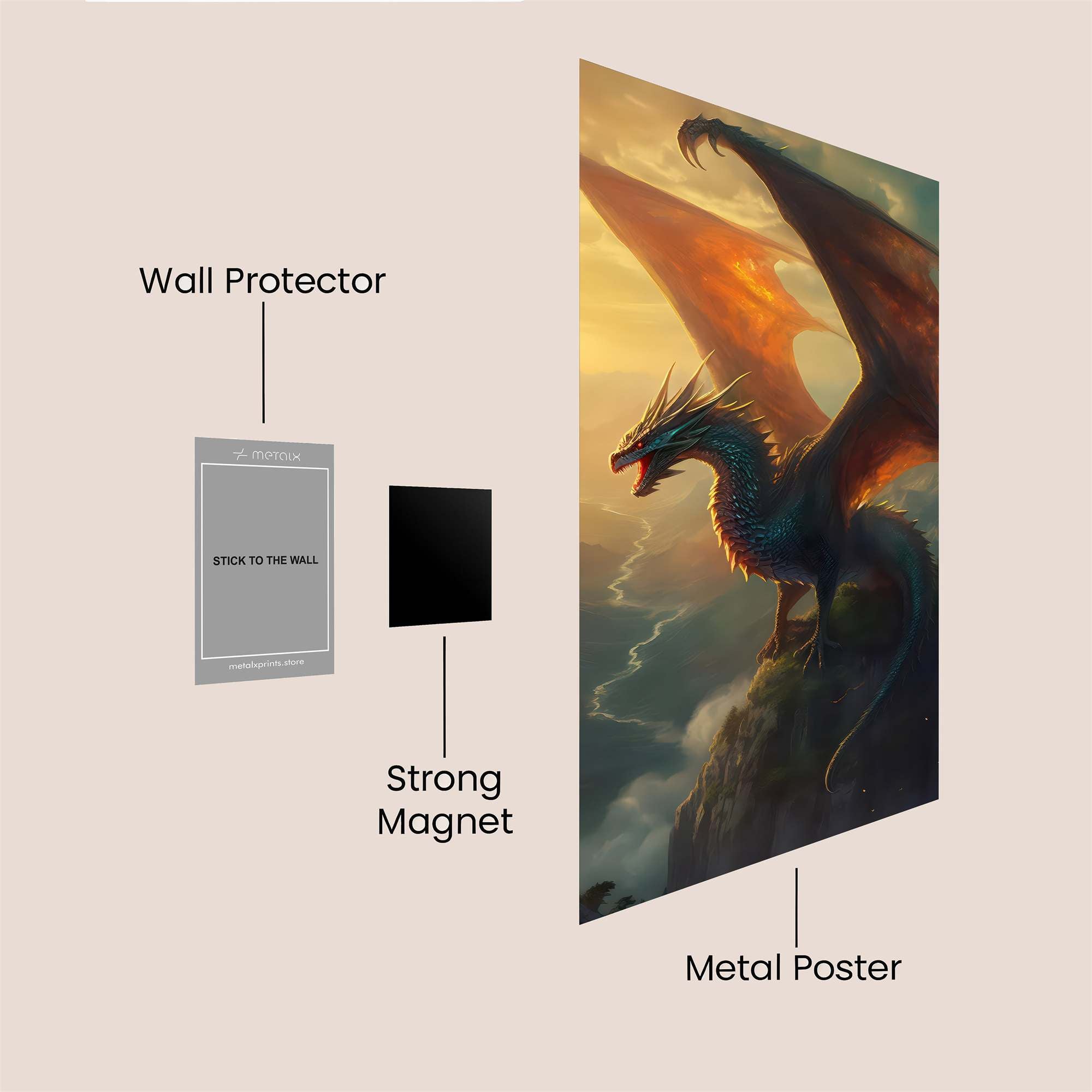 Dragon Radiant Safe Wall Magnetic / M