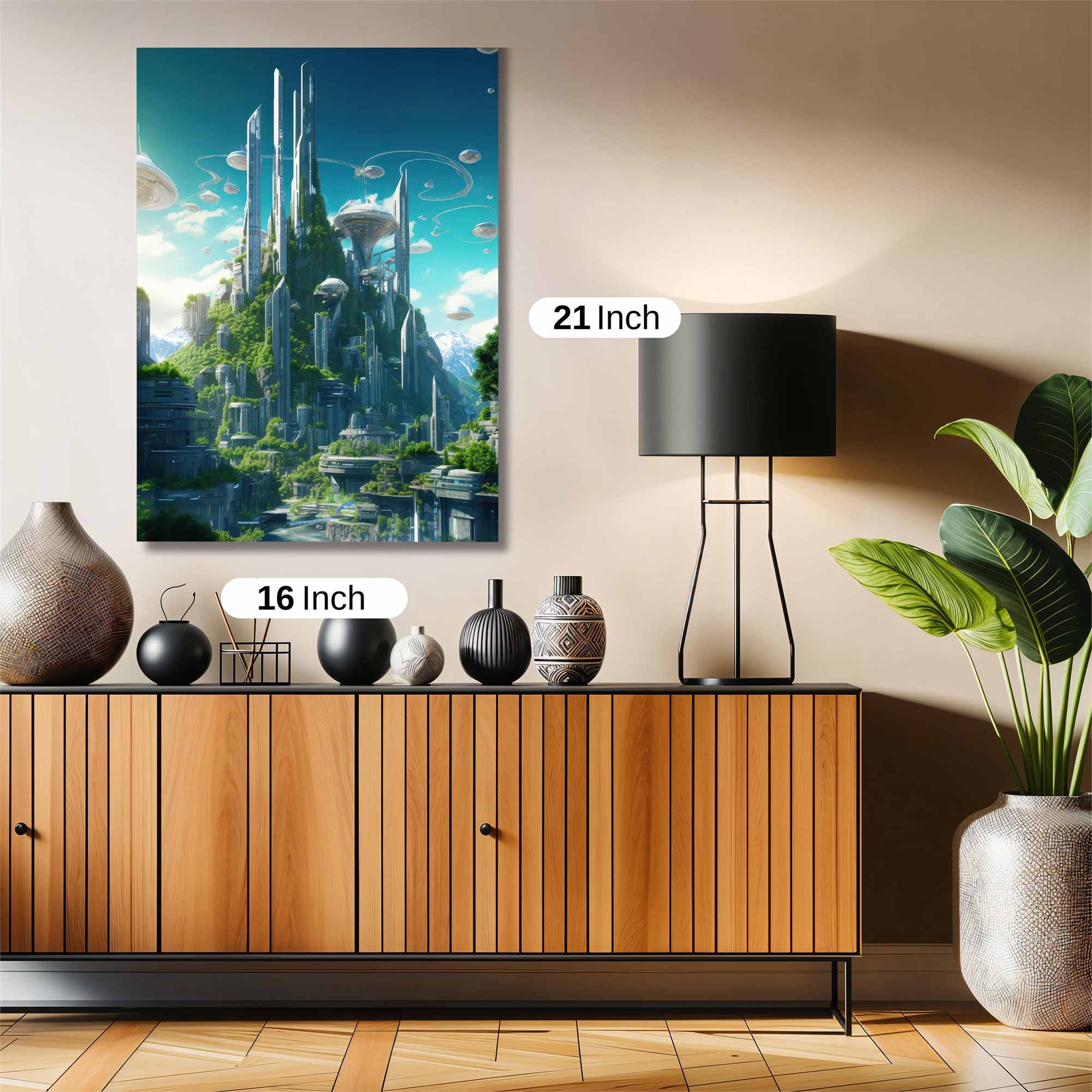 Futuristic Serenity Safe Wall Magnetic / M