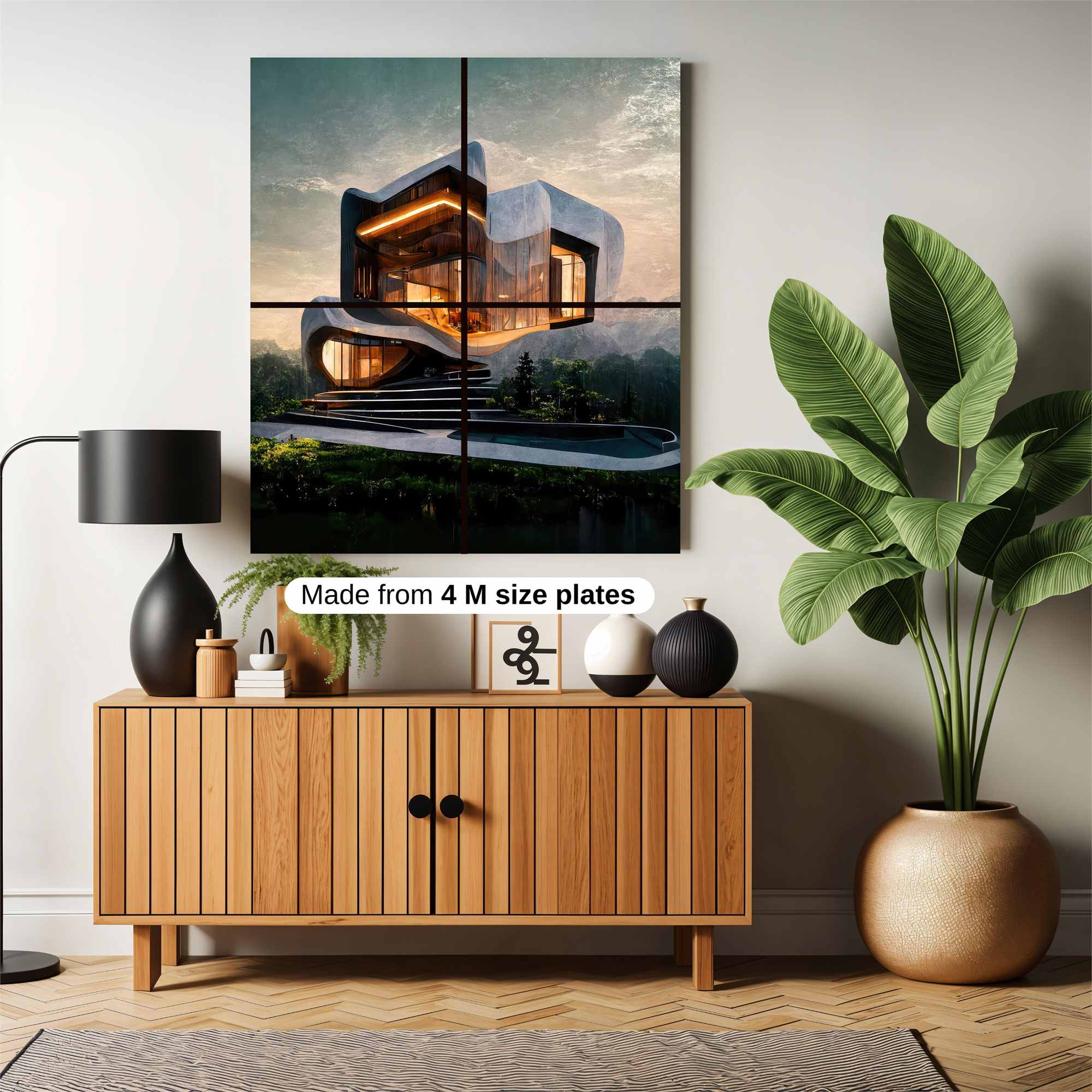 Futuristic Serenity Safe Wall Magnetic / M
