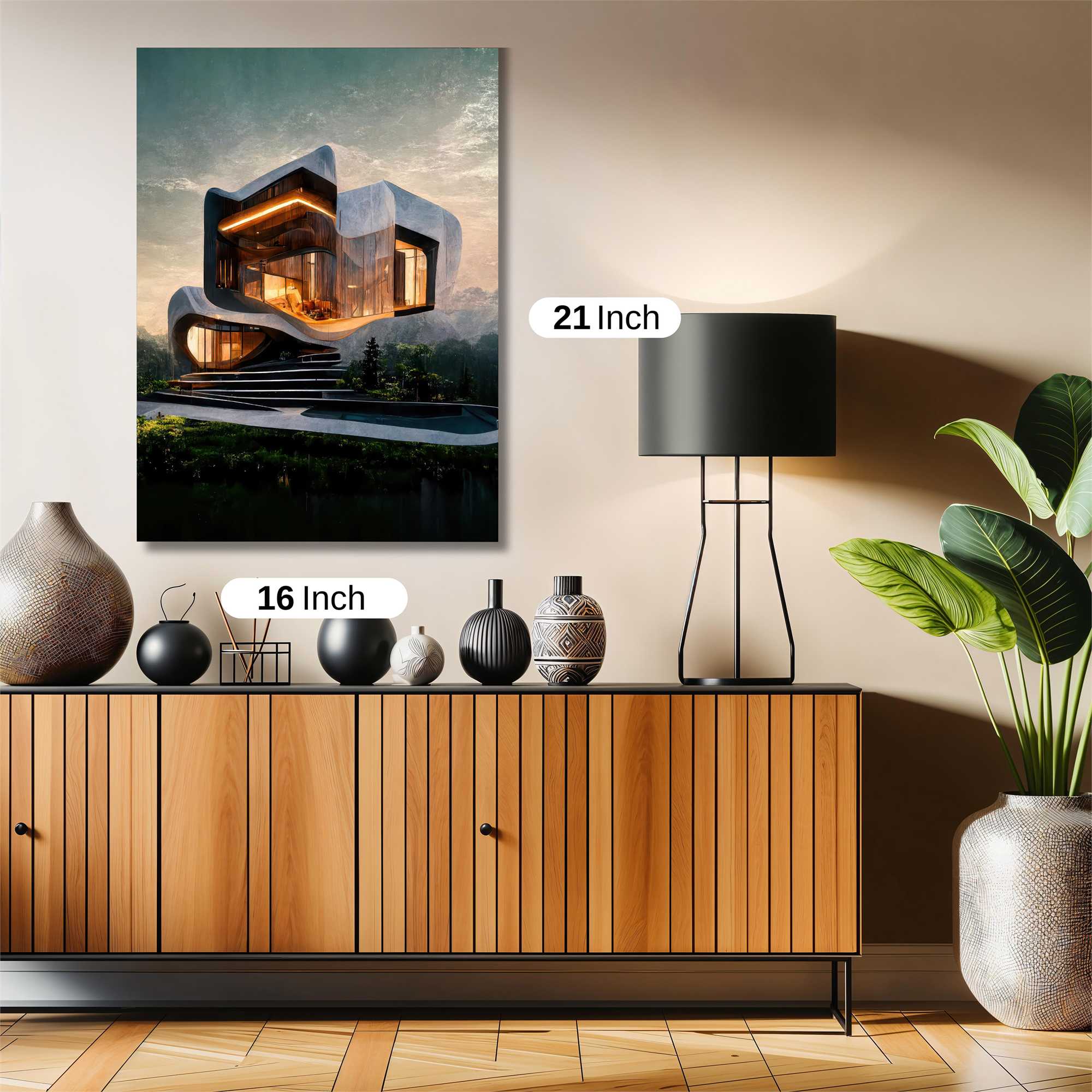 Futuristic Serenity Safe Wall Magnetic / M