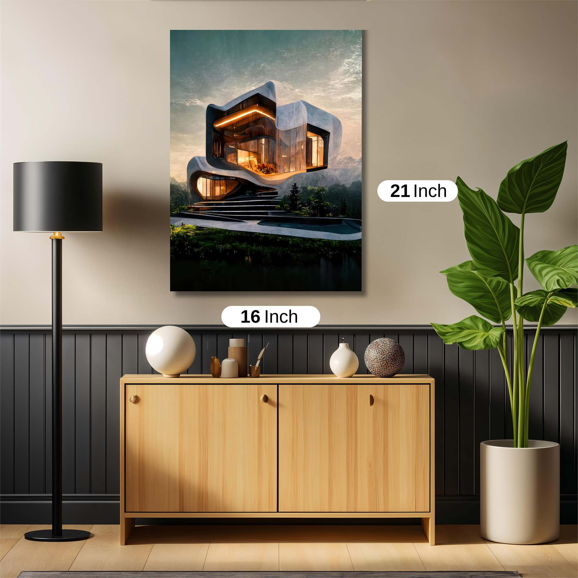 Futuristic Serenity Safe Wall Magnetic / M