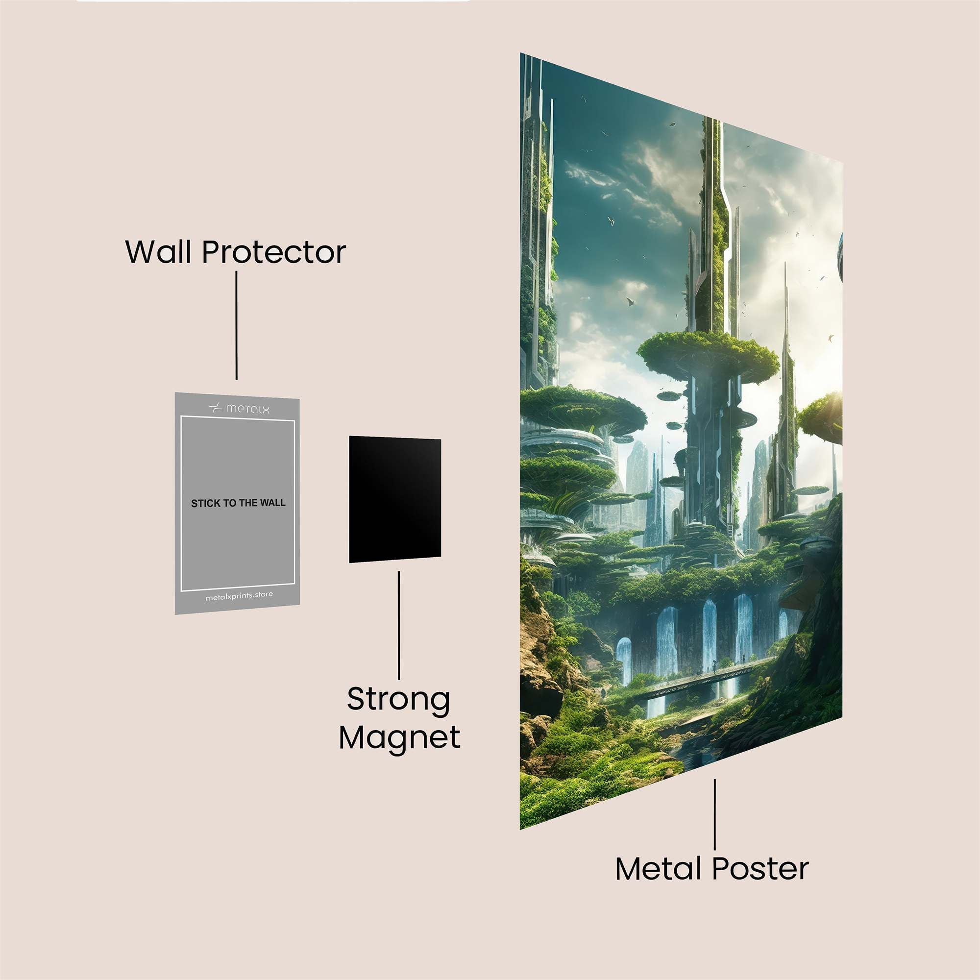 EcoTowers Serene Safe Wall Magnetic / M