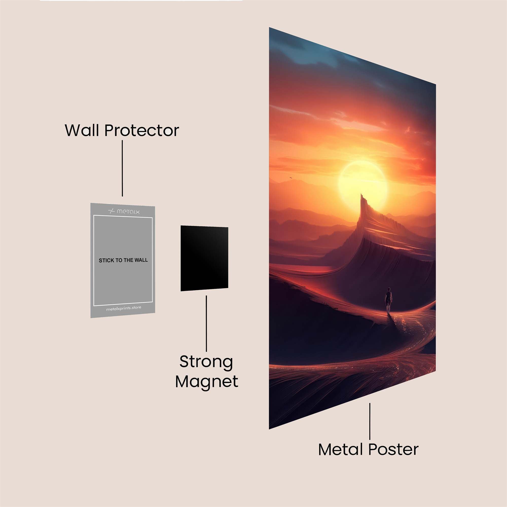Sunset Solitude Safe Wall Magnetic / M