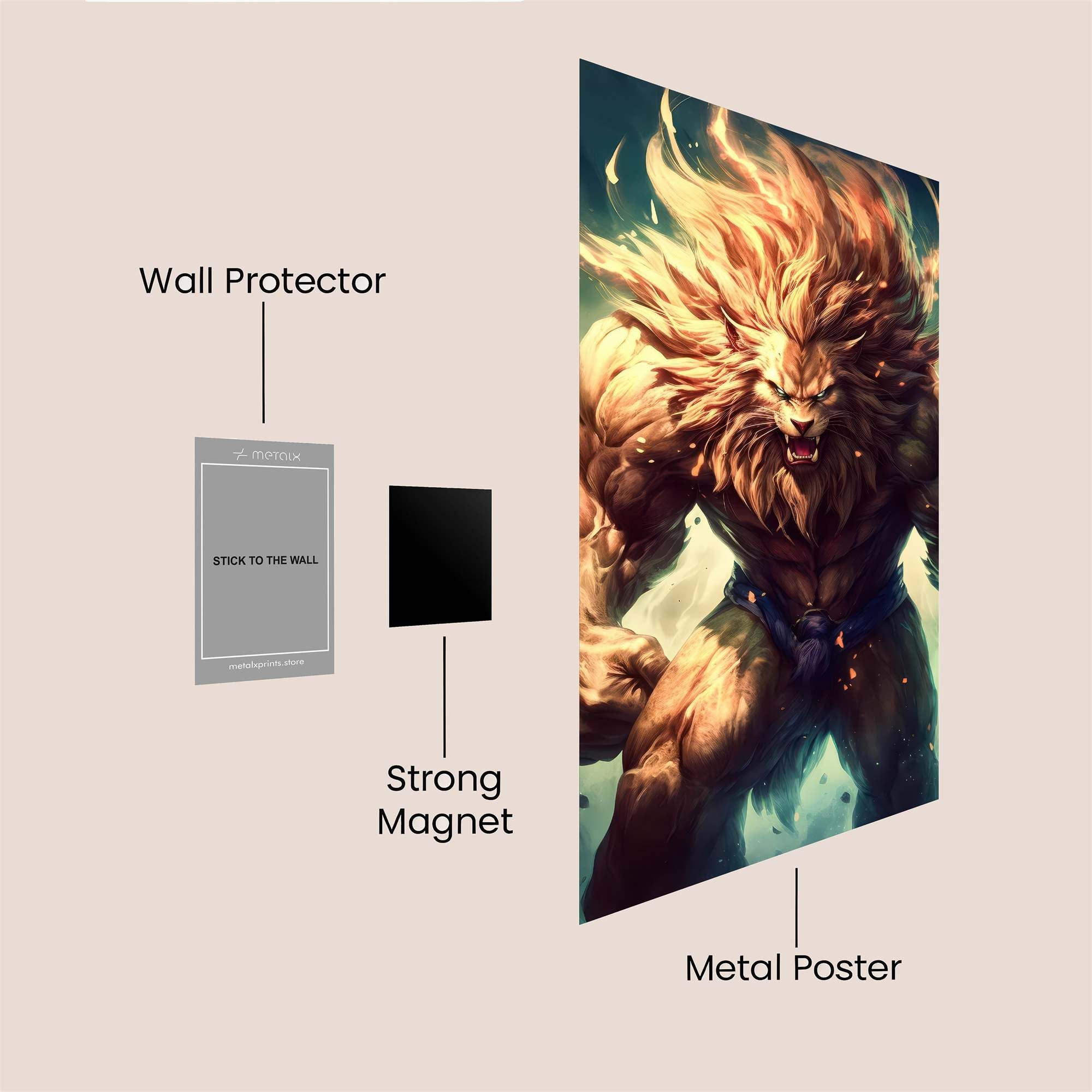 Lion Rage Safe Wall Magnetic / M