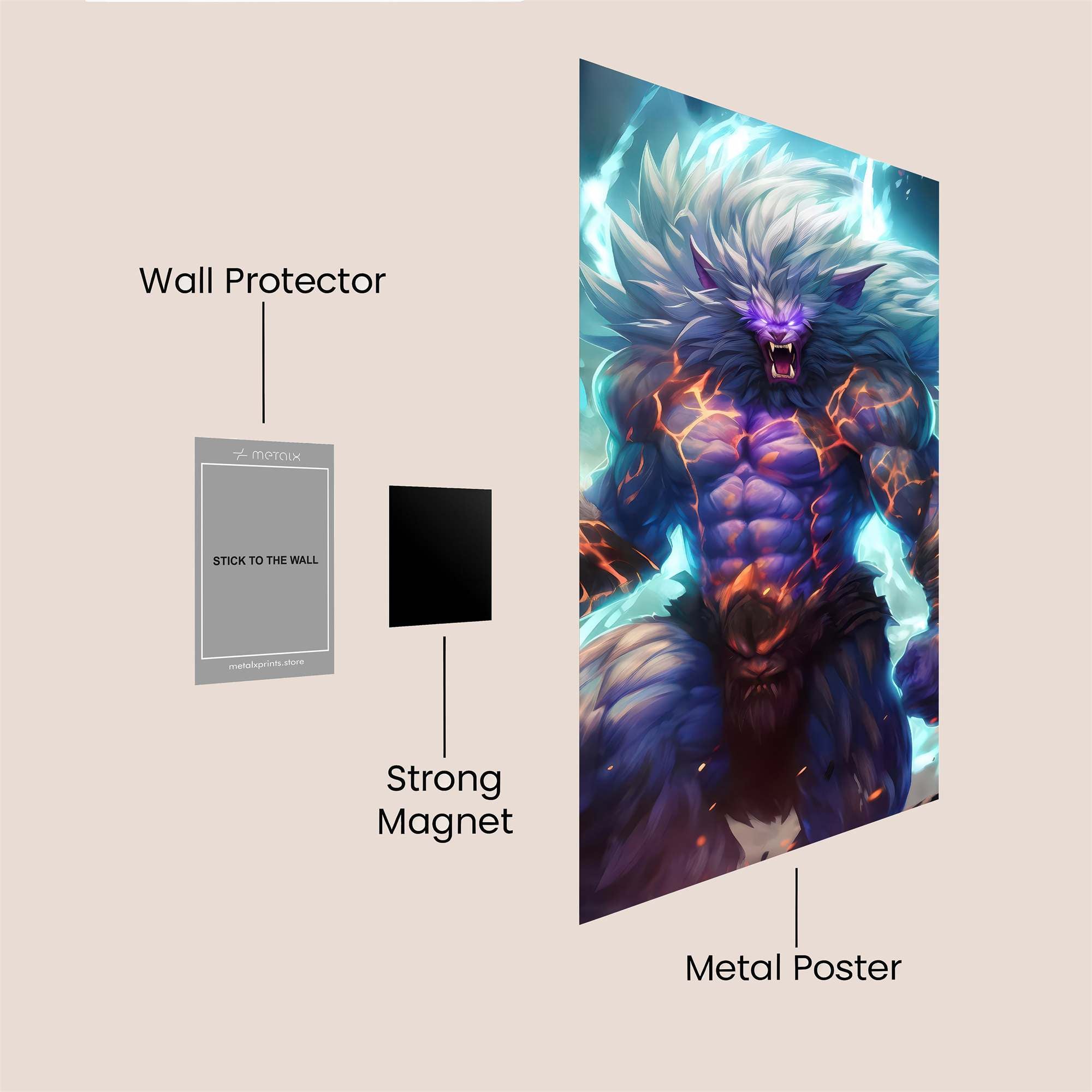 Thunderous Rage Safe Wall Magnetic / M