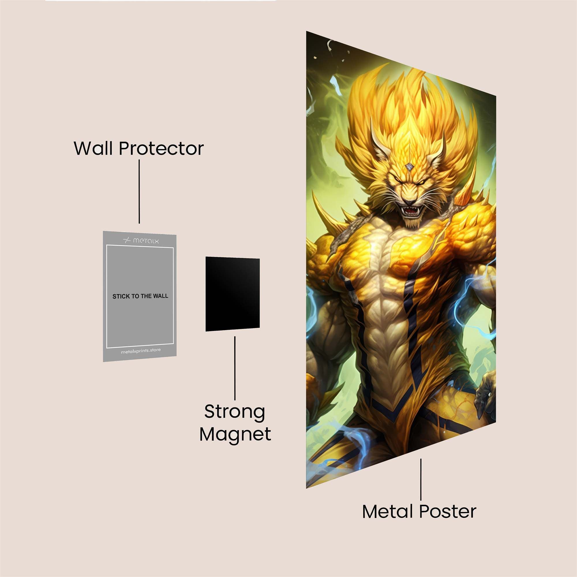Golden Fury Safe Wall Magnetic / M