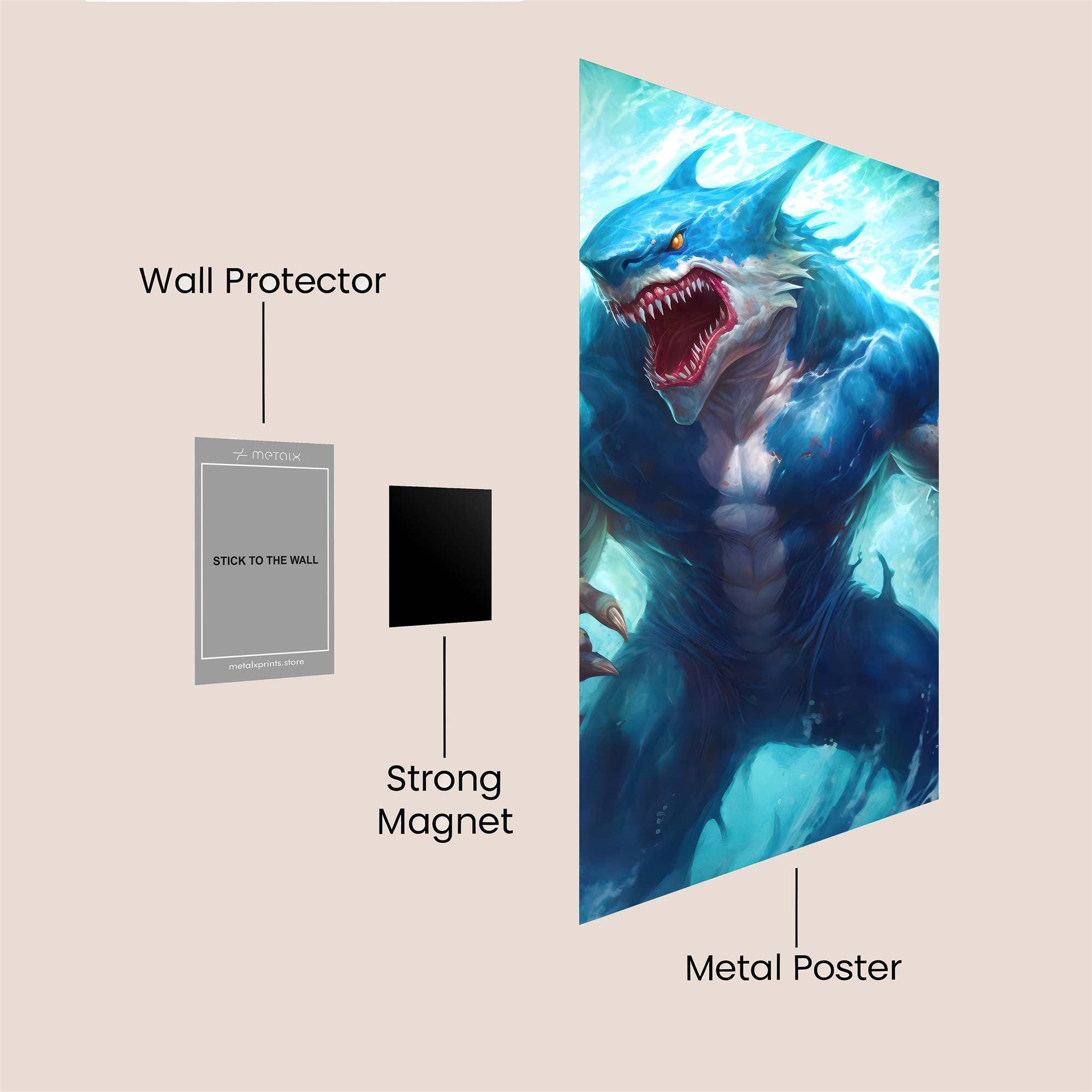 Shark Fury Safe Wall Magnetic / M