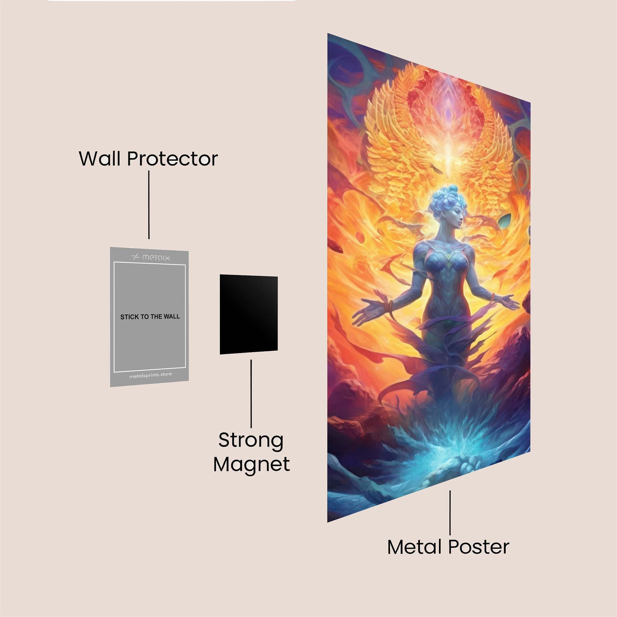 Phoenix Rebirth Safe Wall Magnetic / M