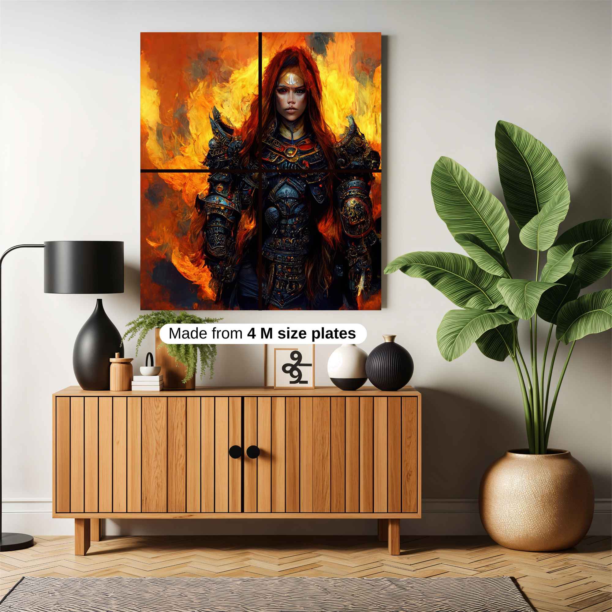 Flame Warrior Safe Wall Magnetic / M