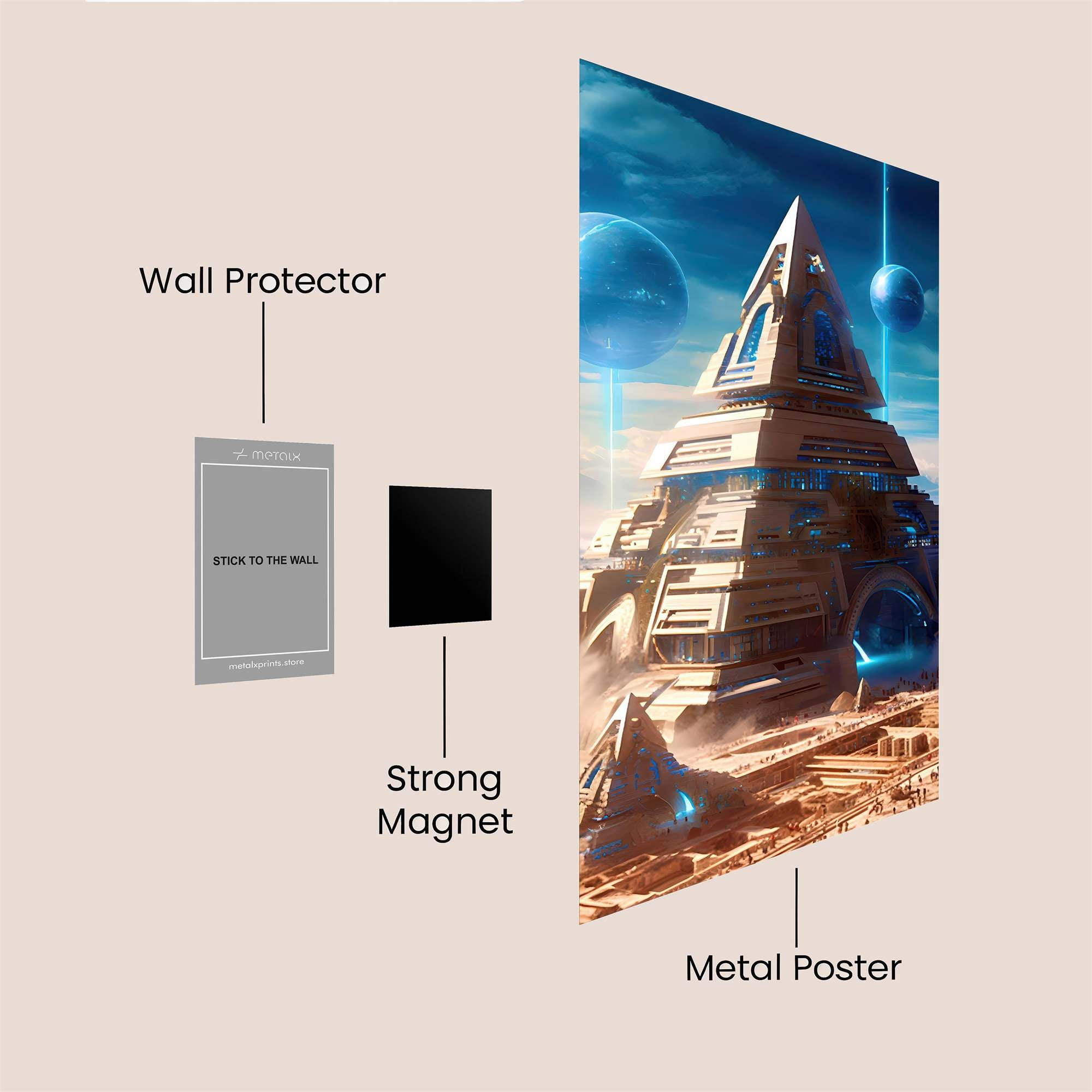 Pyramidic Serenity Safe Wall Magnetic / M