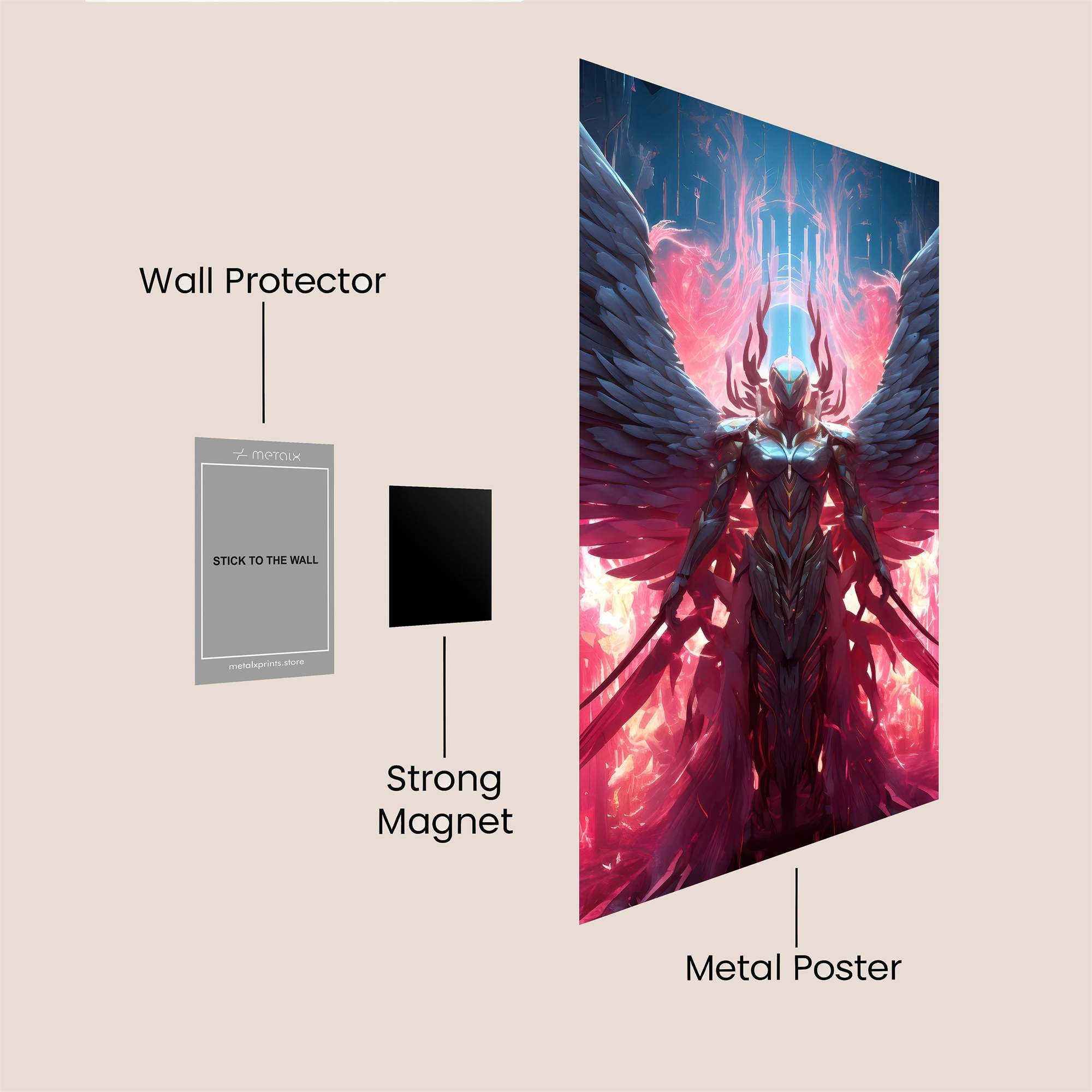 Angel Apocalypse Safe Wall Magnetic / M
