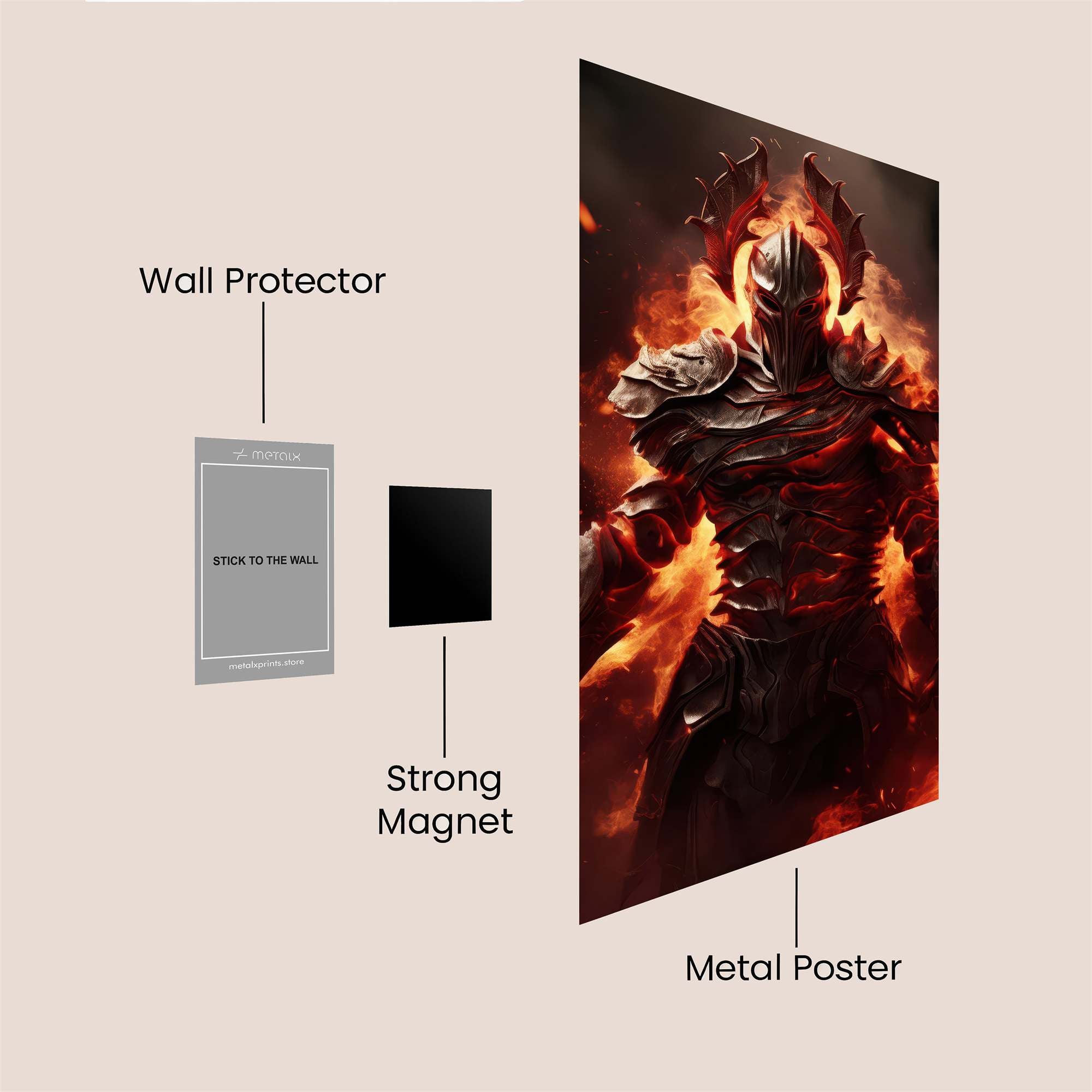 Infernal Knight Safe Wall Magnetic / M
