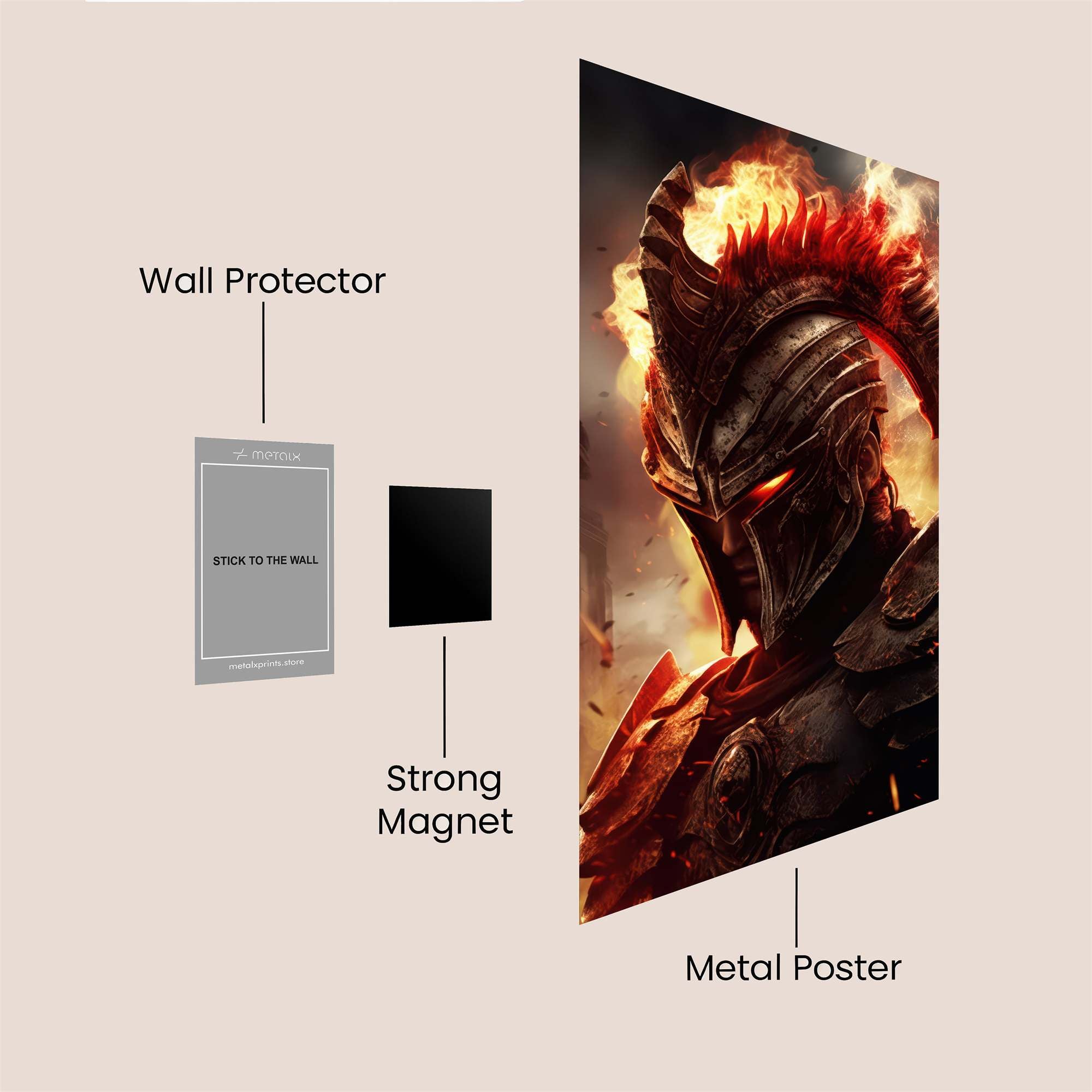 Flaming Valor Safe Wall Magnetic / M