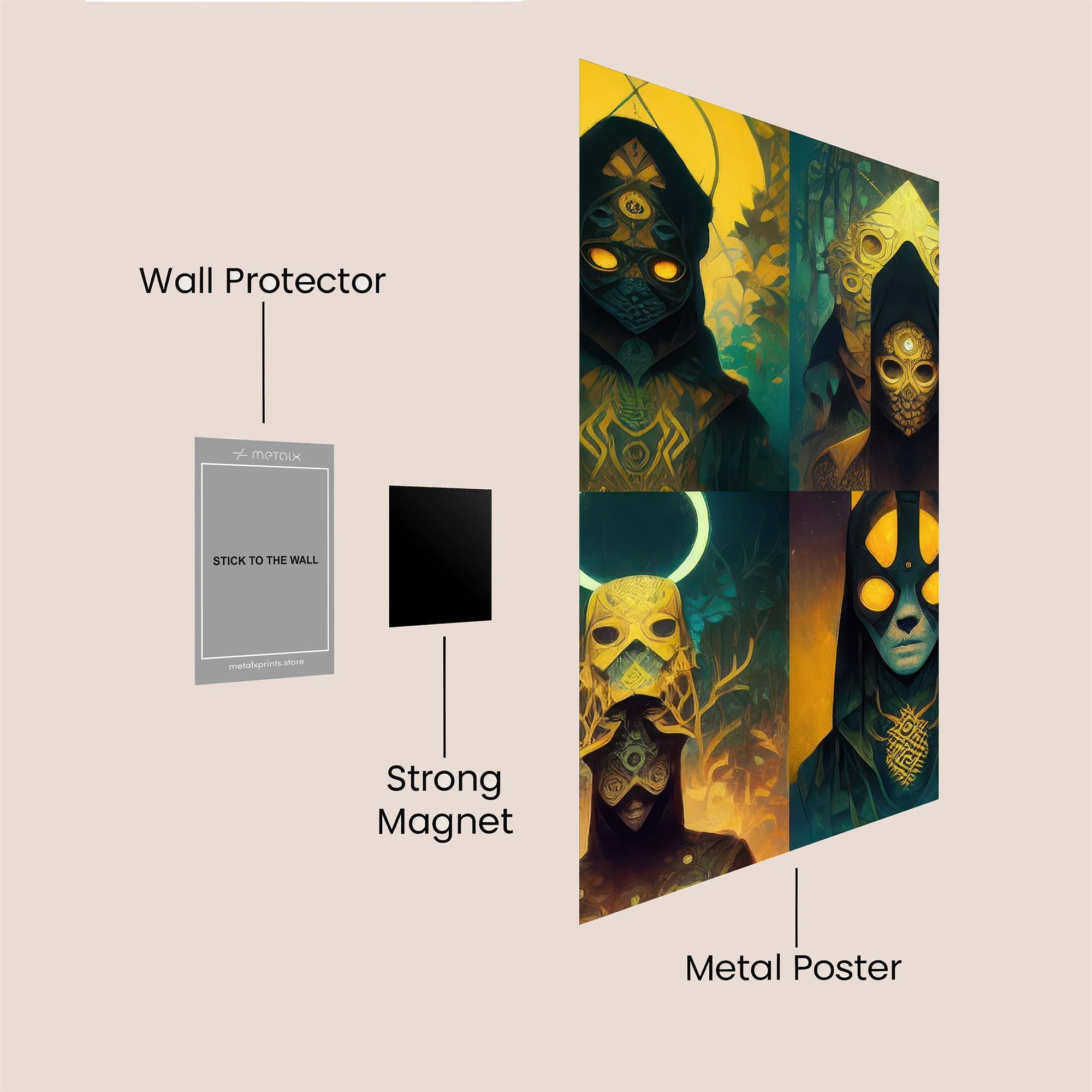 Mystic Aura Safe Wall Magnetic / M