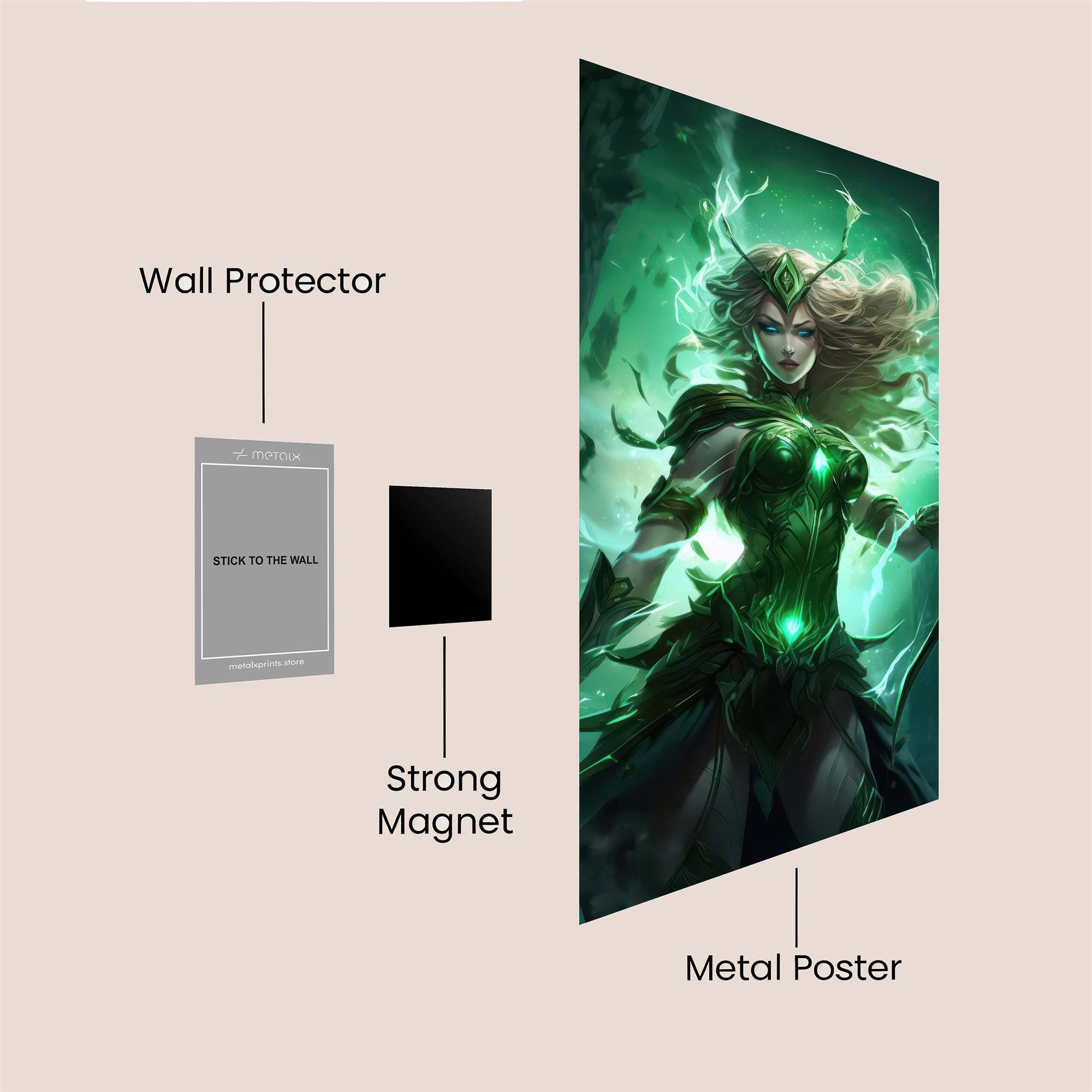Emerald Enchantress Safe Wall Magnetic / M