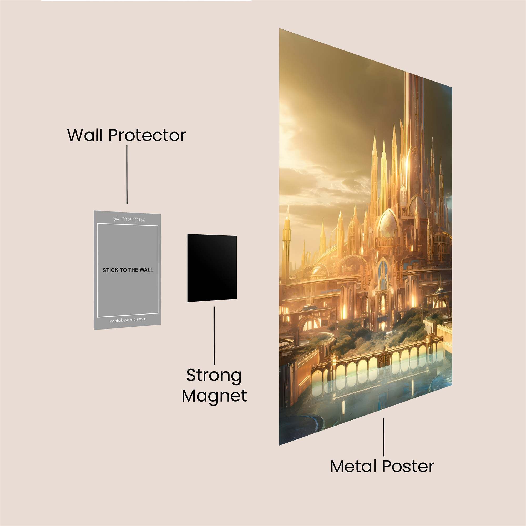 Golden Serenity Safe Wall Magnetic / M