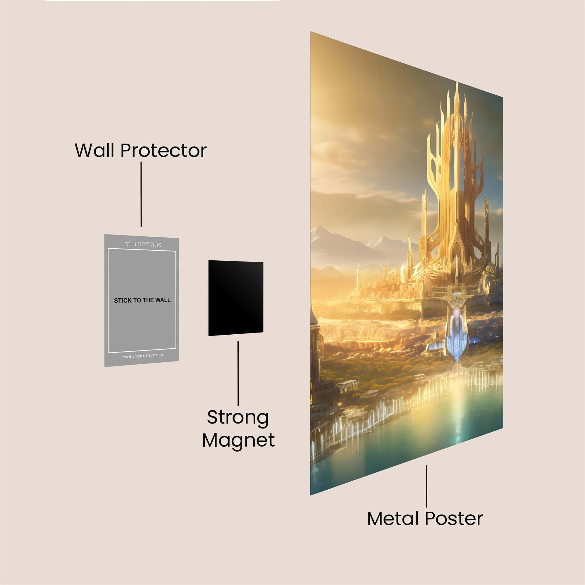 Golden Serenity Safe Wall Magnetic / M
