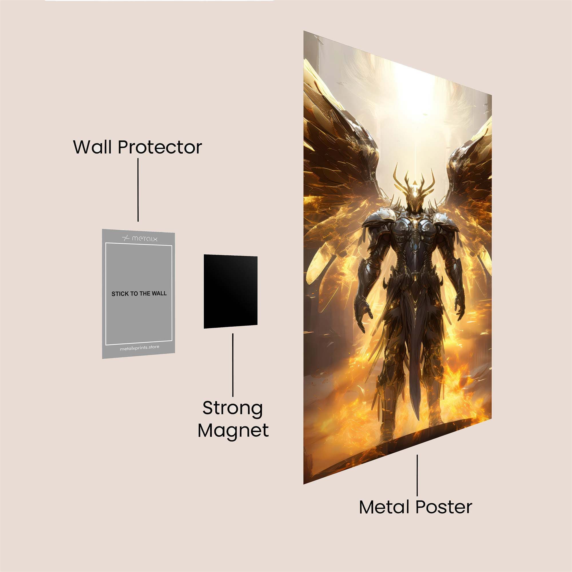 Angel Blaze Safe Wall Magnetic / M