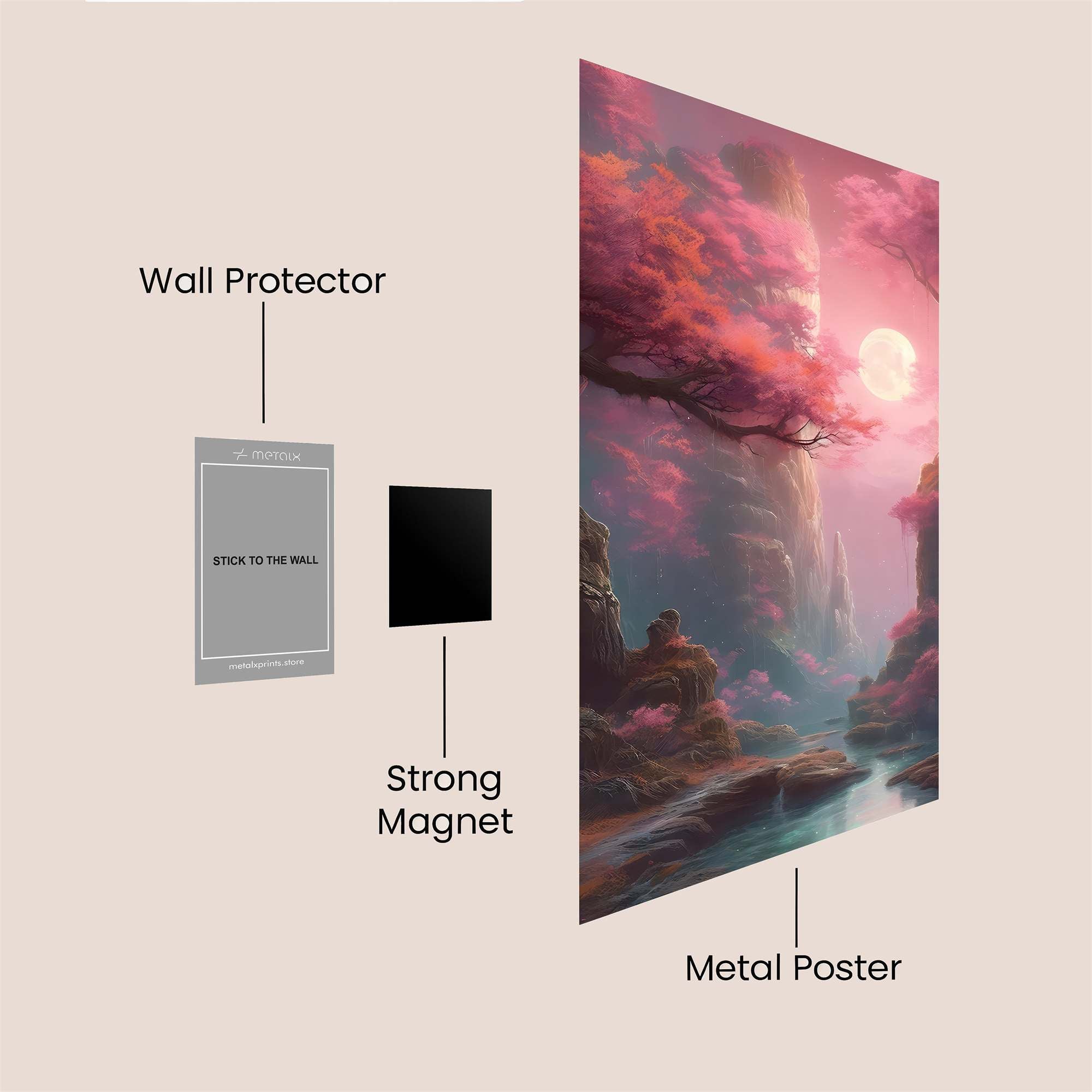 Moonlit Serenity Safe Wall Magnetic / M