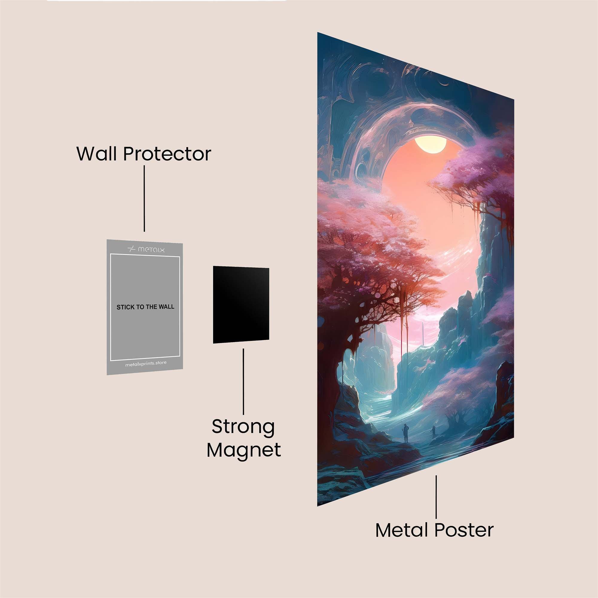 Sunset Serenity Safe Wall Magnetic / M