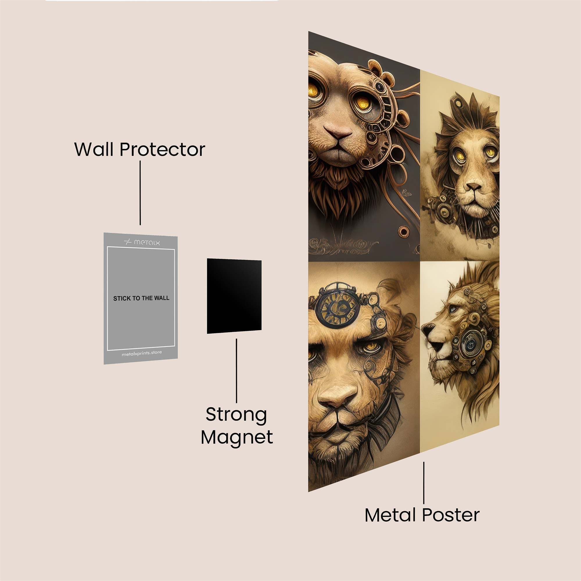 Steampunk Serenity Safe Wall Magnetic / M