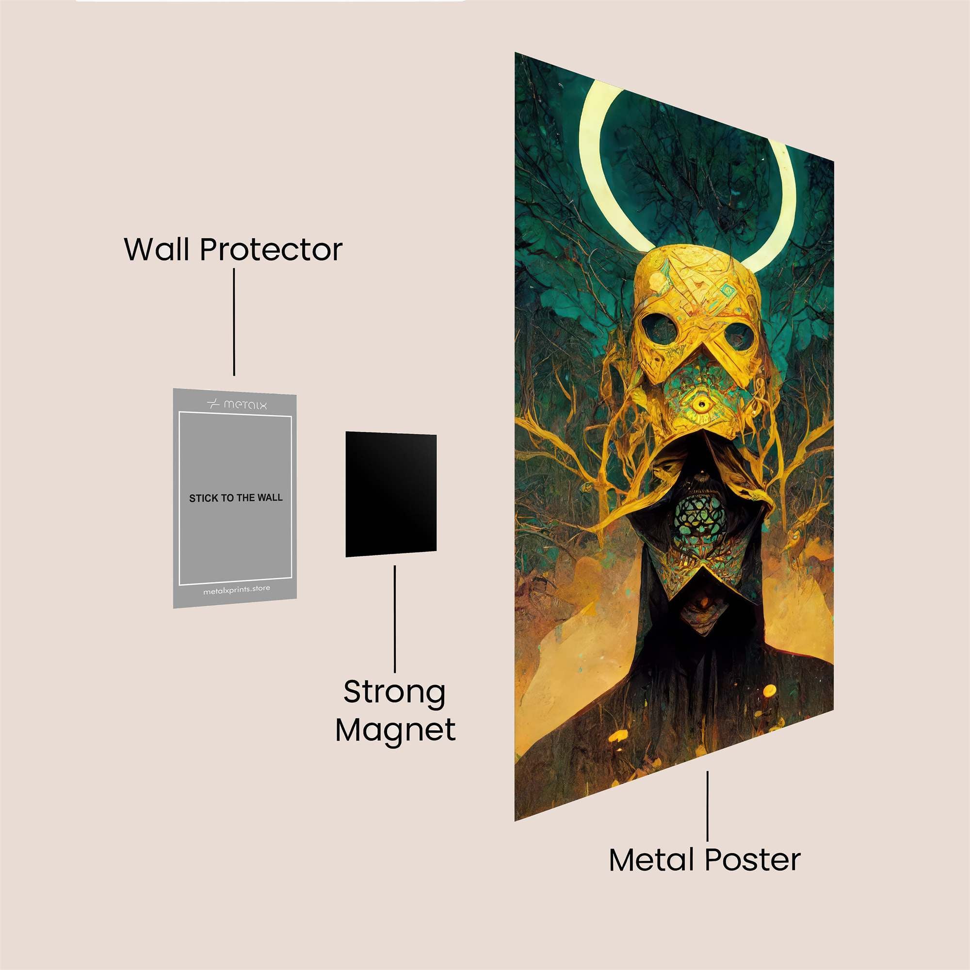 Masked Mystery Safe Wall Magnetic / M