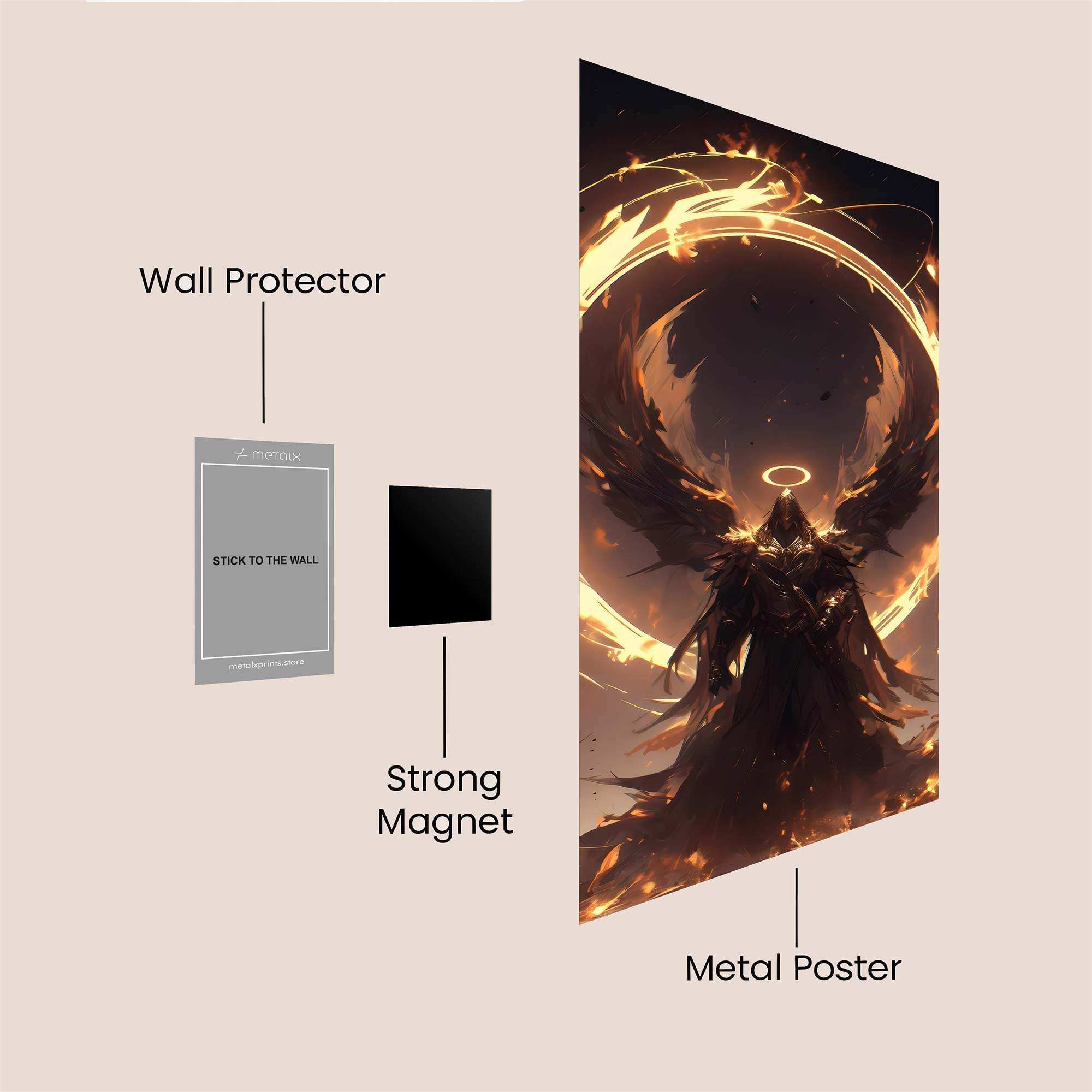 Angel Wrath Safe Wall Magnetic / M