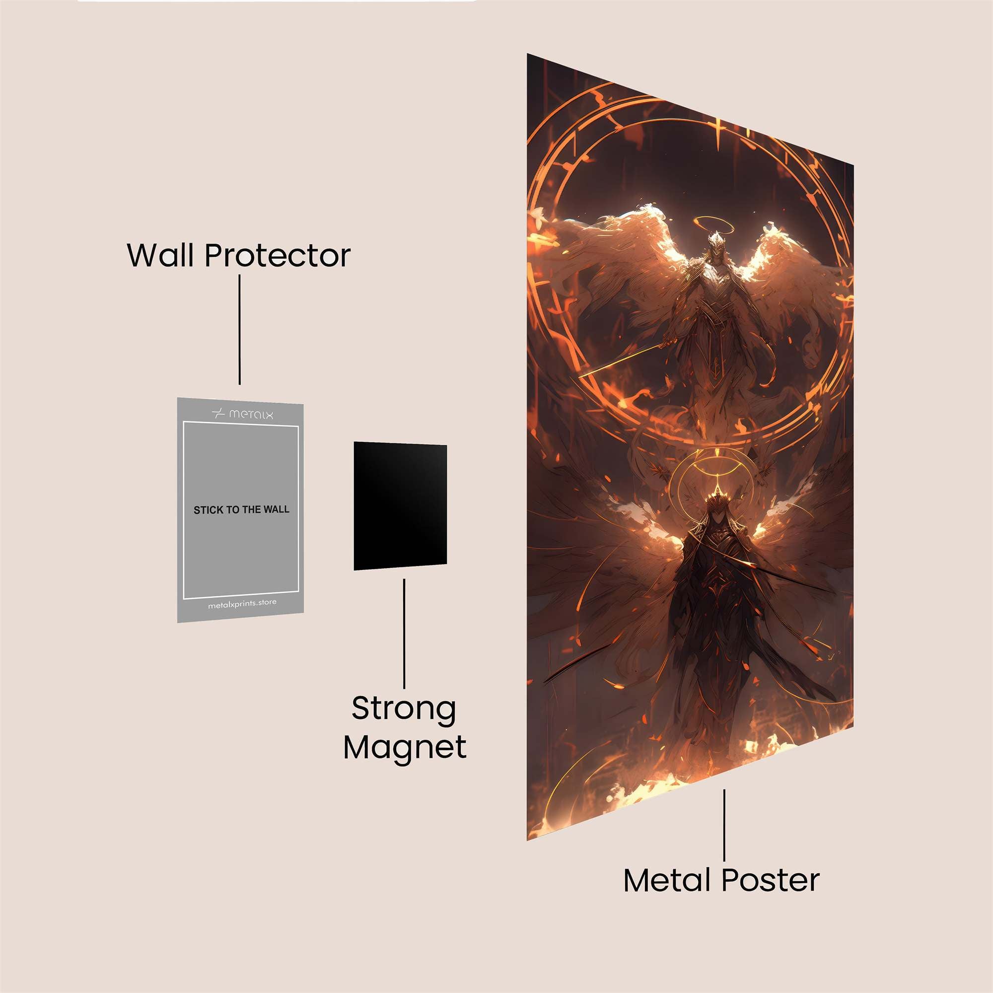 Angelic Descent Safe Wall Magnetic / M