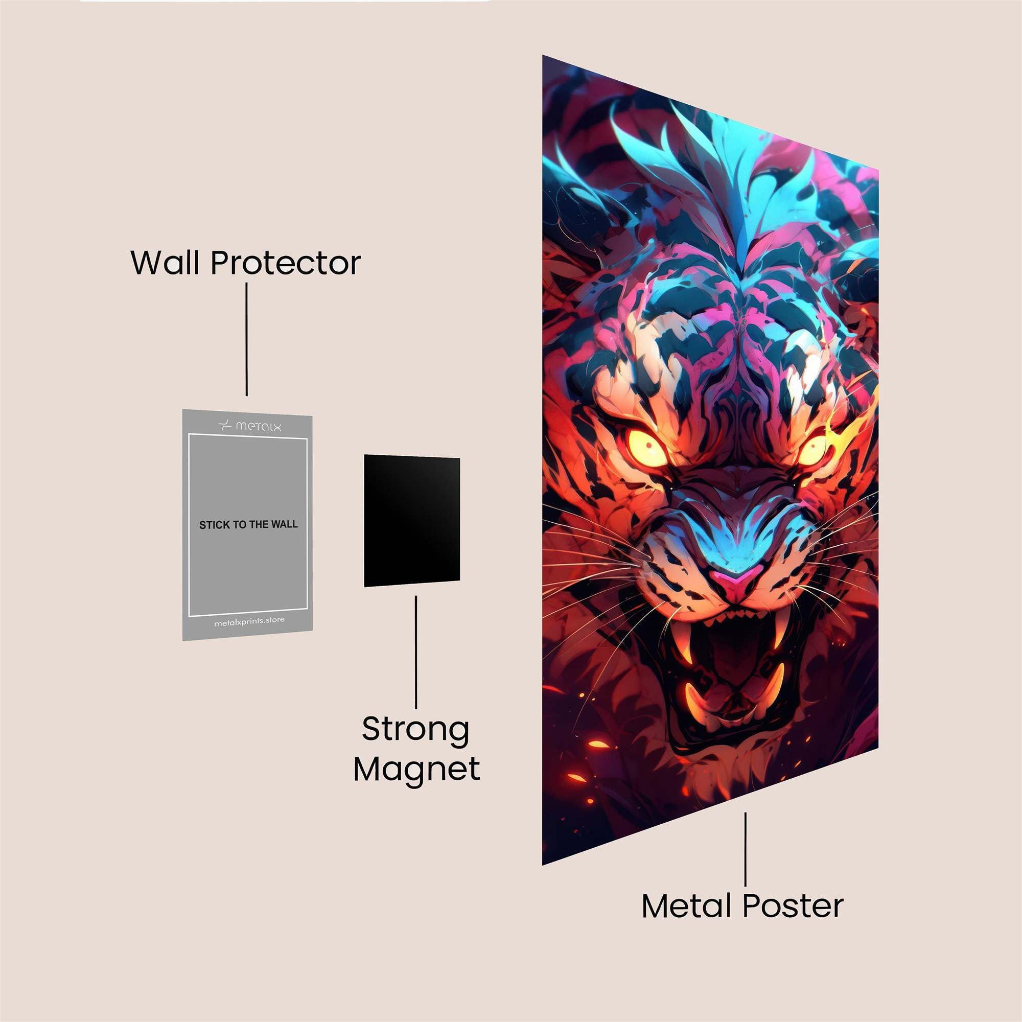 Tiger Blaze Safe Wall Magnetic / M