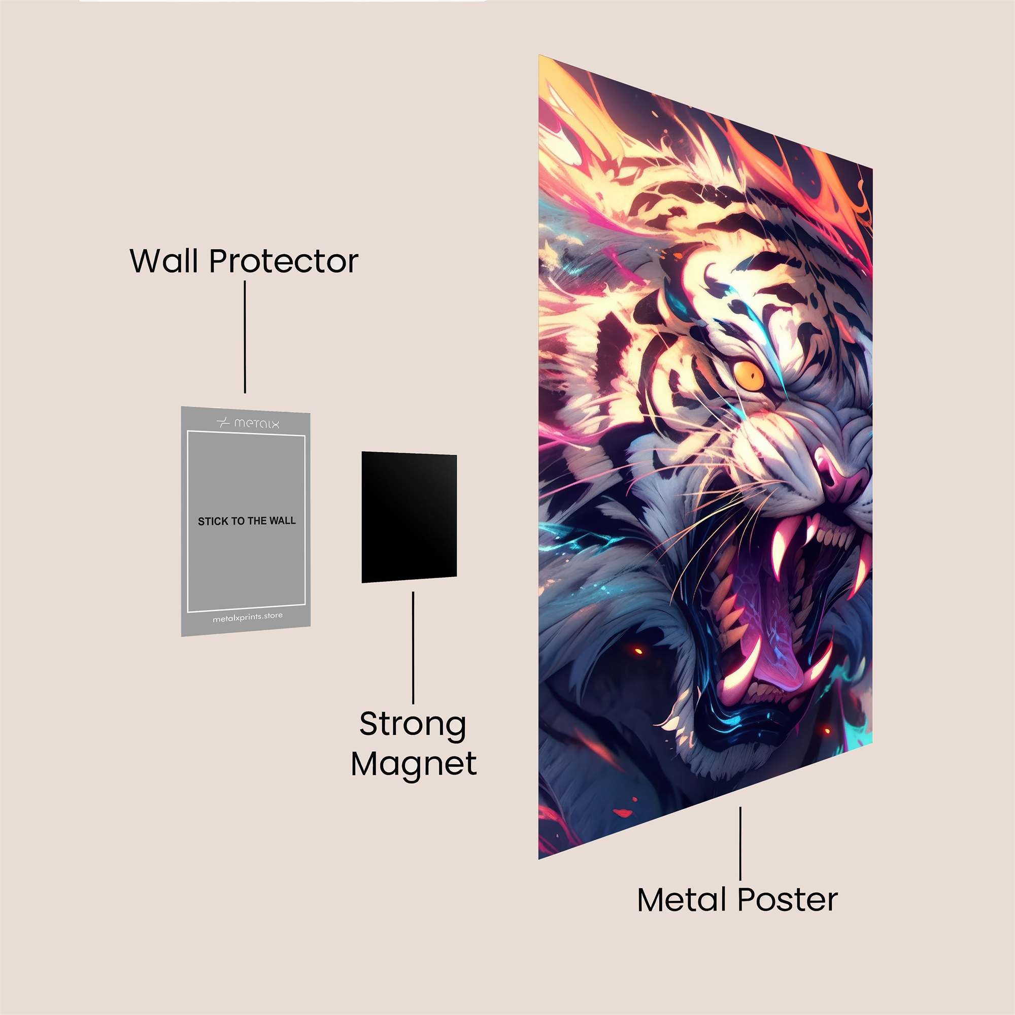 Fiery Fury Safe Wall Magnetic / M